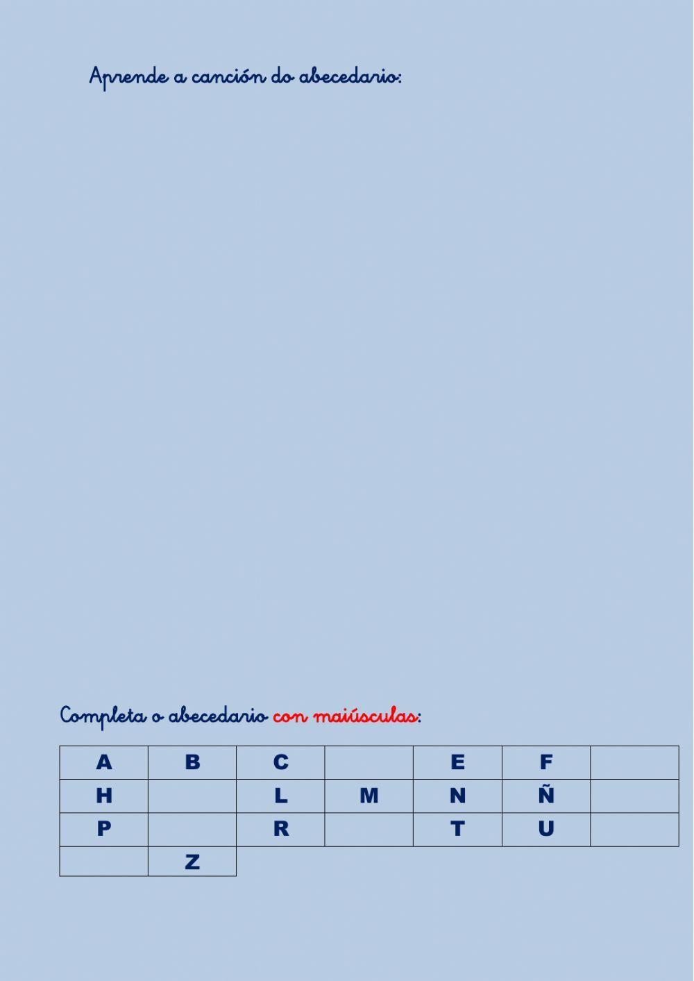 O abecedario galego