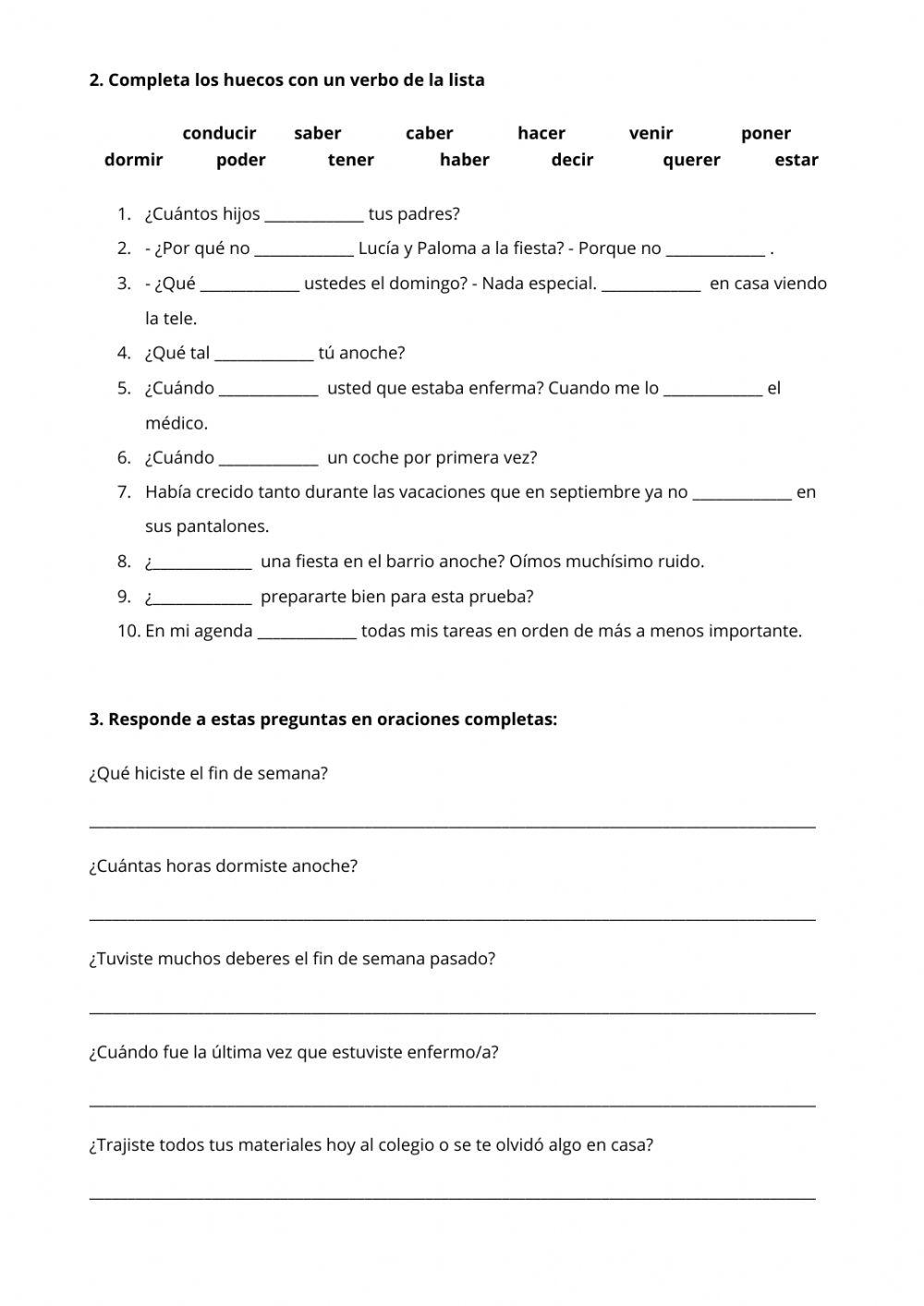 Práctica formativa verbos irregulares en PPS