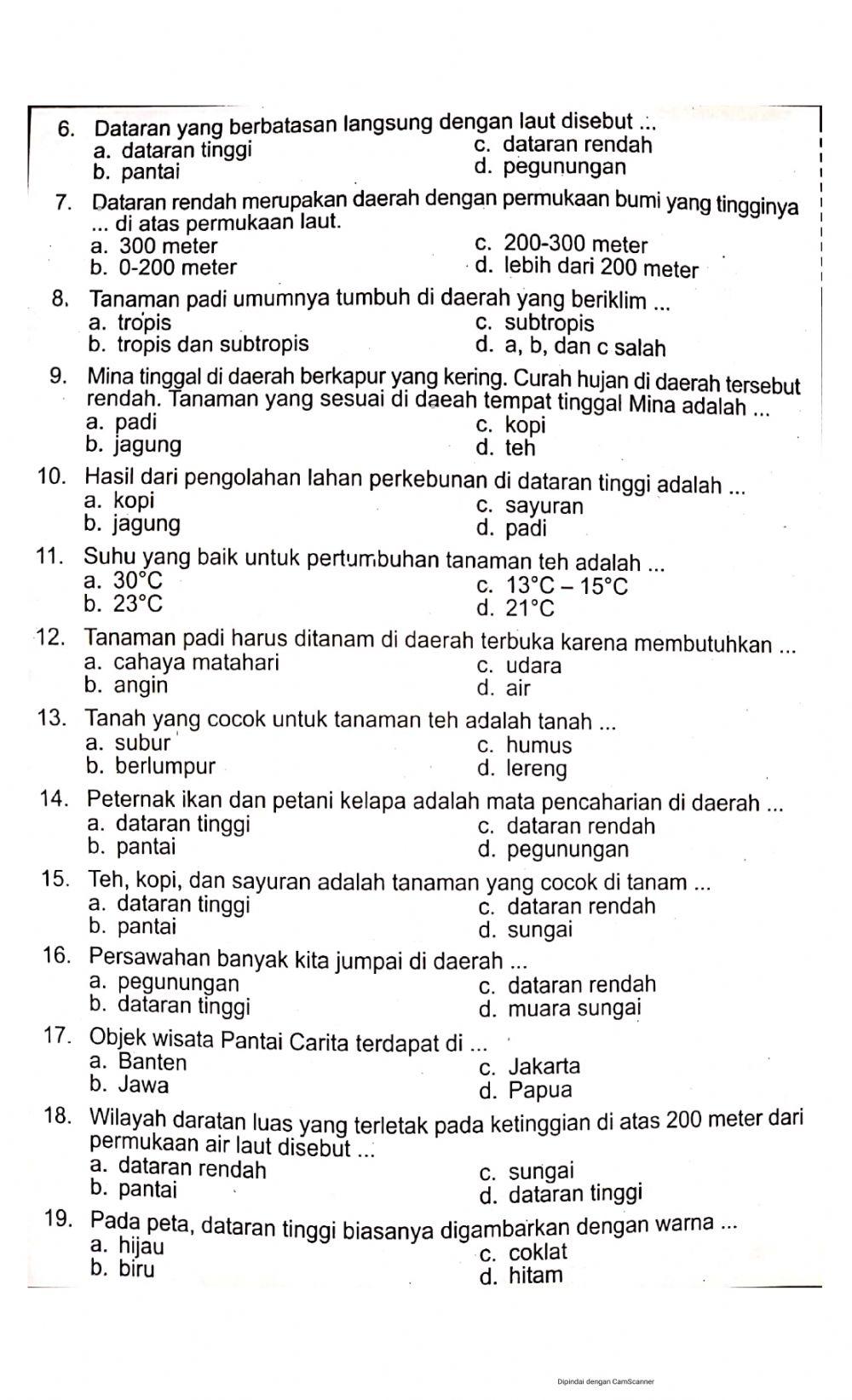 Uji kompetensi K4T3S1IPS