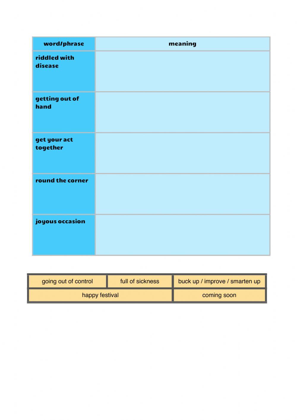 Vocabulary workbook p1 Part i