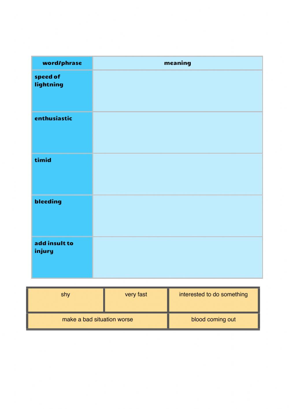 Vocabulary workbook p1 Part K