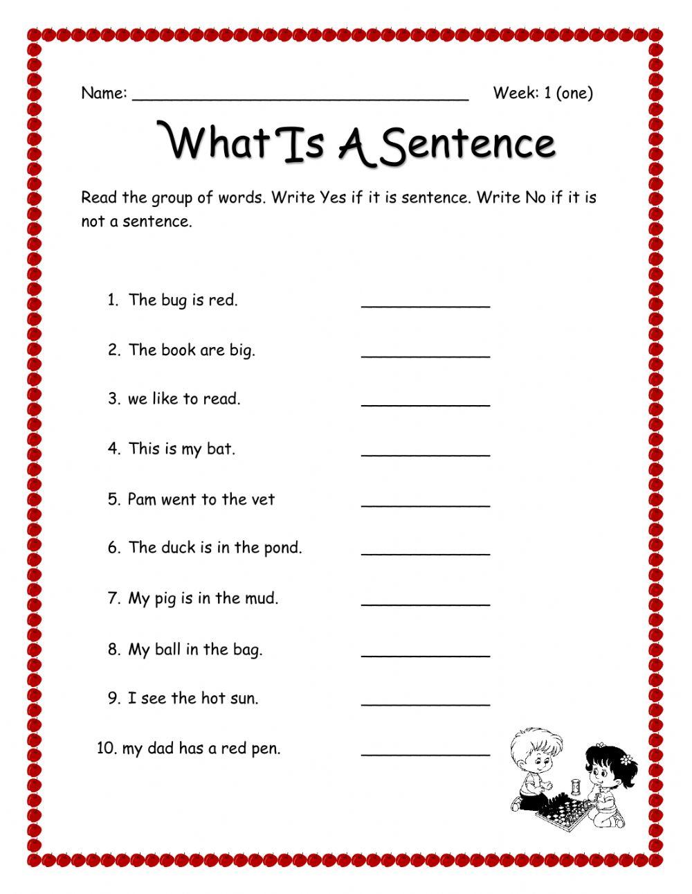 What is a sentence - Grammar