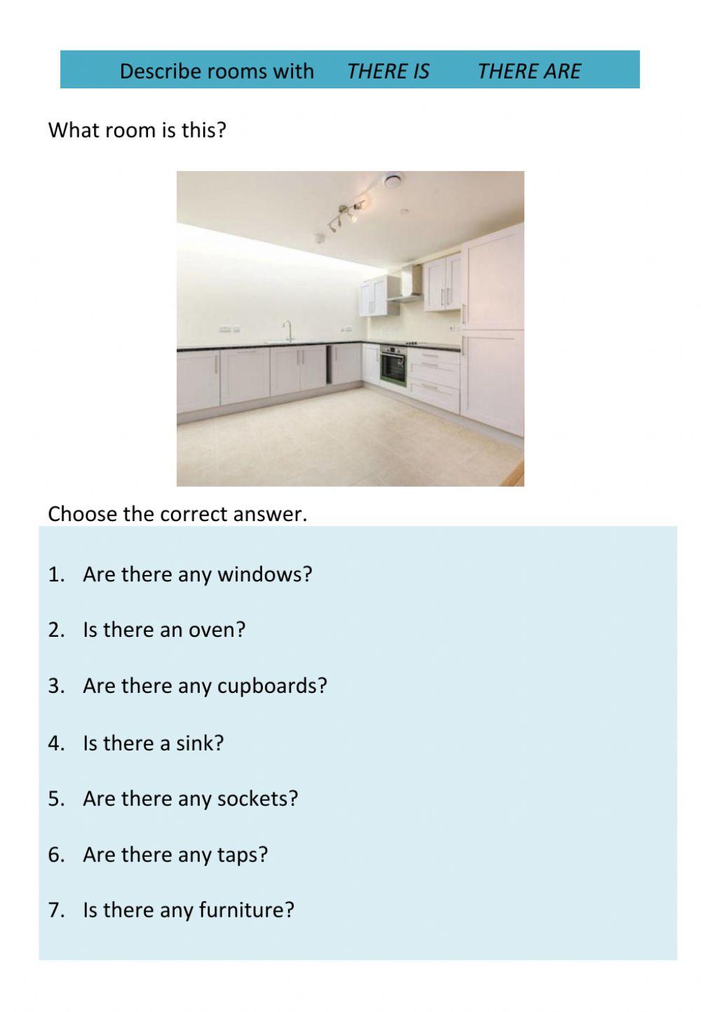 Ask questions about rooms in a flat