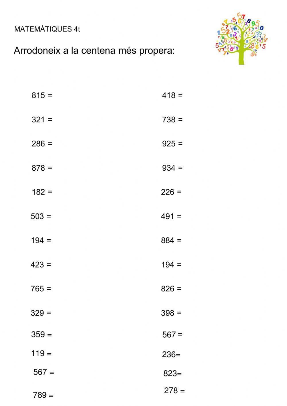 Arrodoniment centena