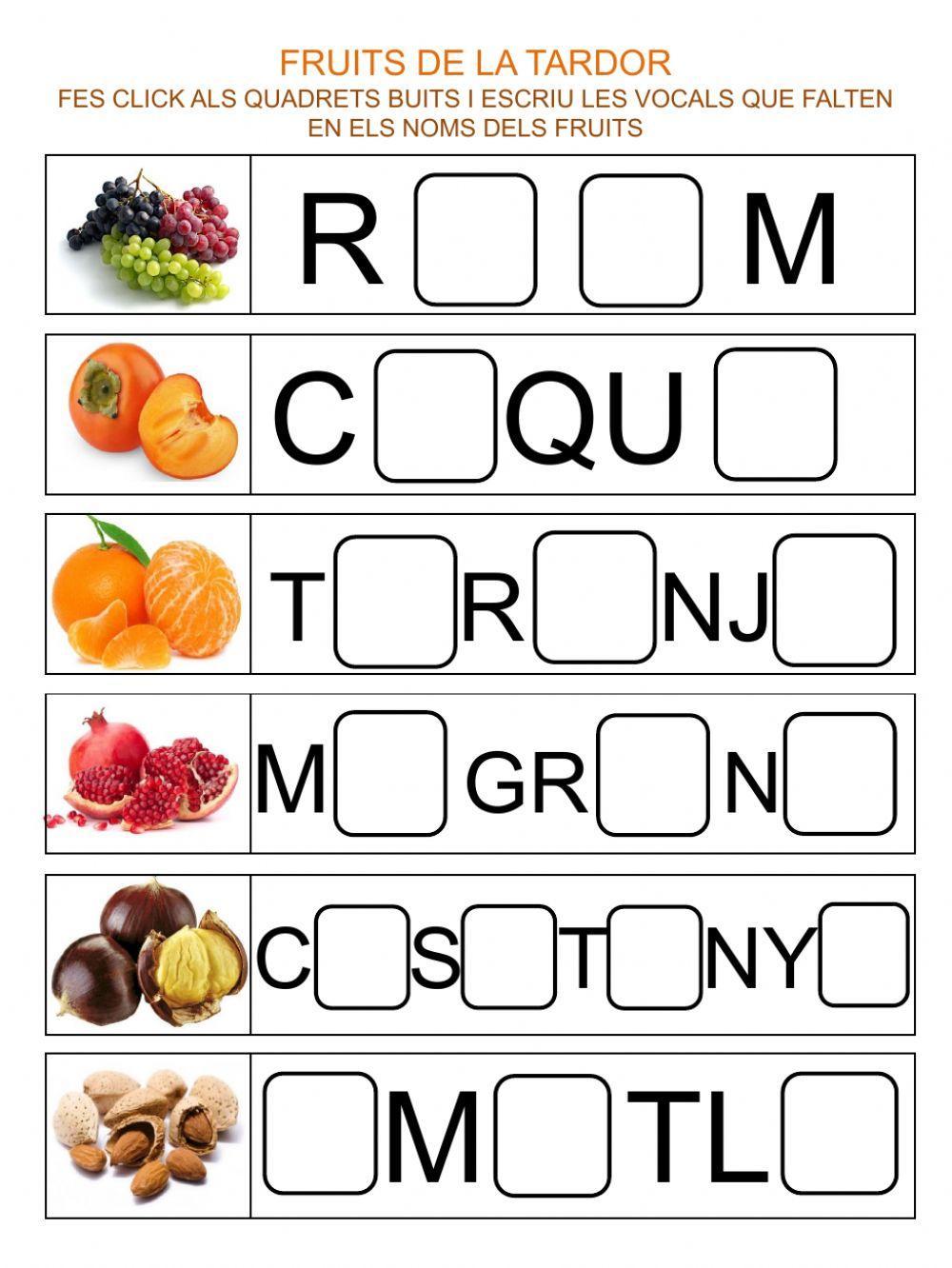 Els fruits de la tardor Els fruits de la tardor