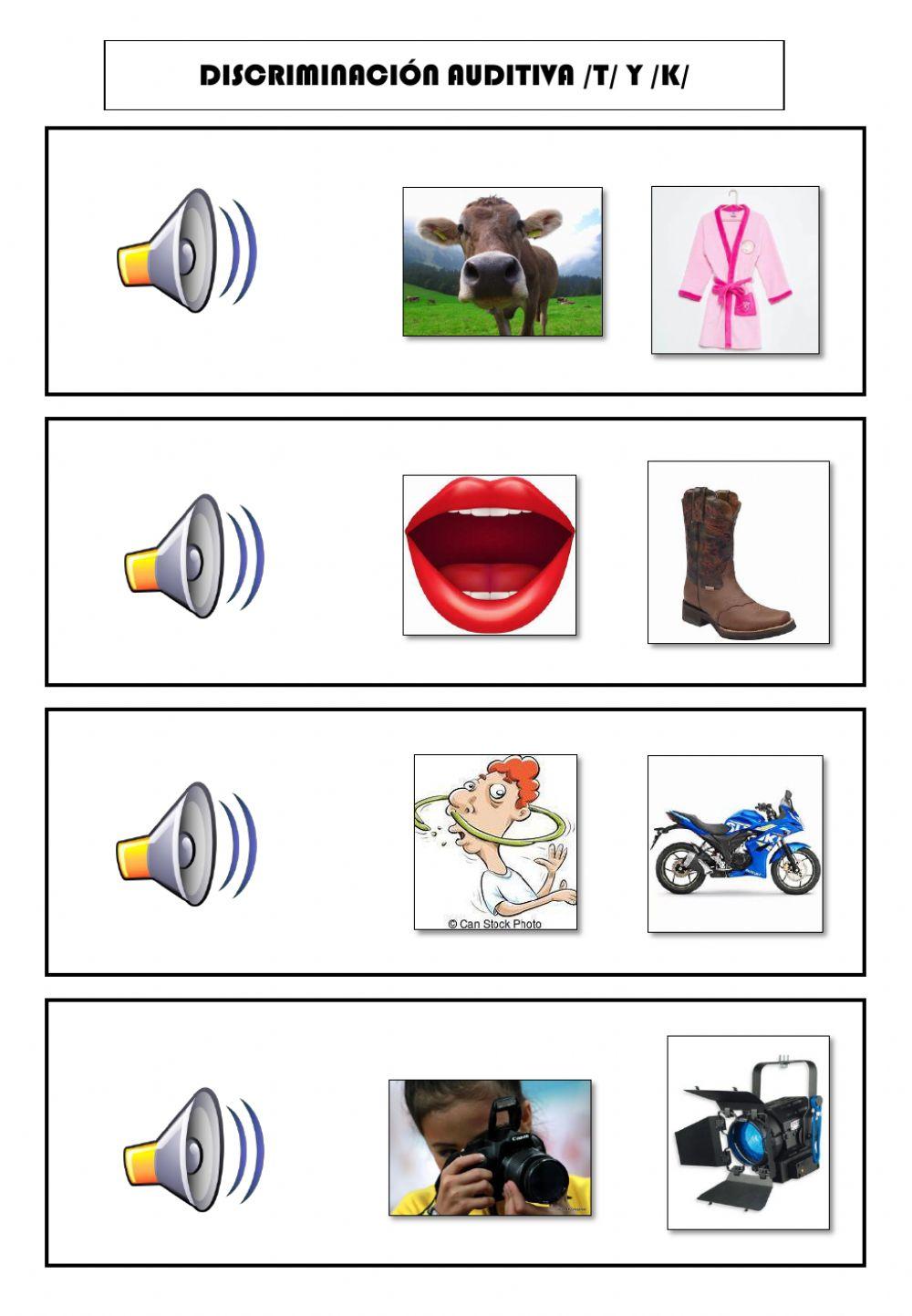 Discriminación auditiva -T- y -K-