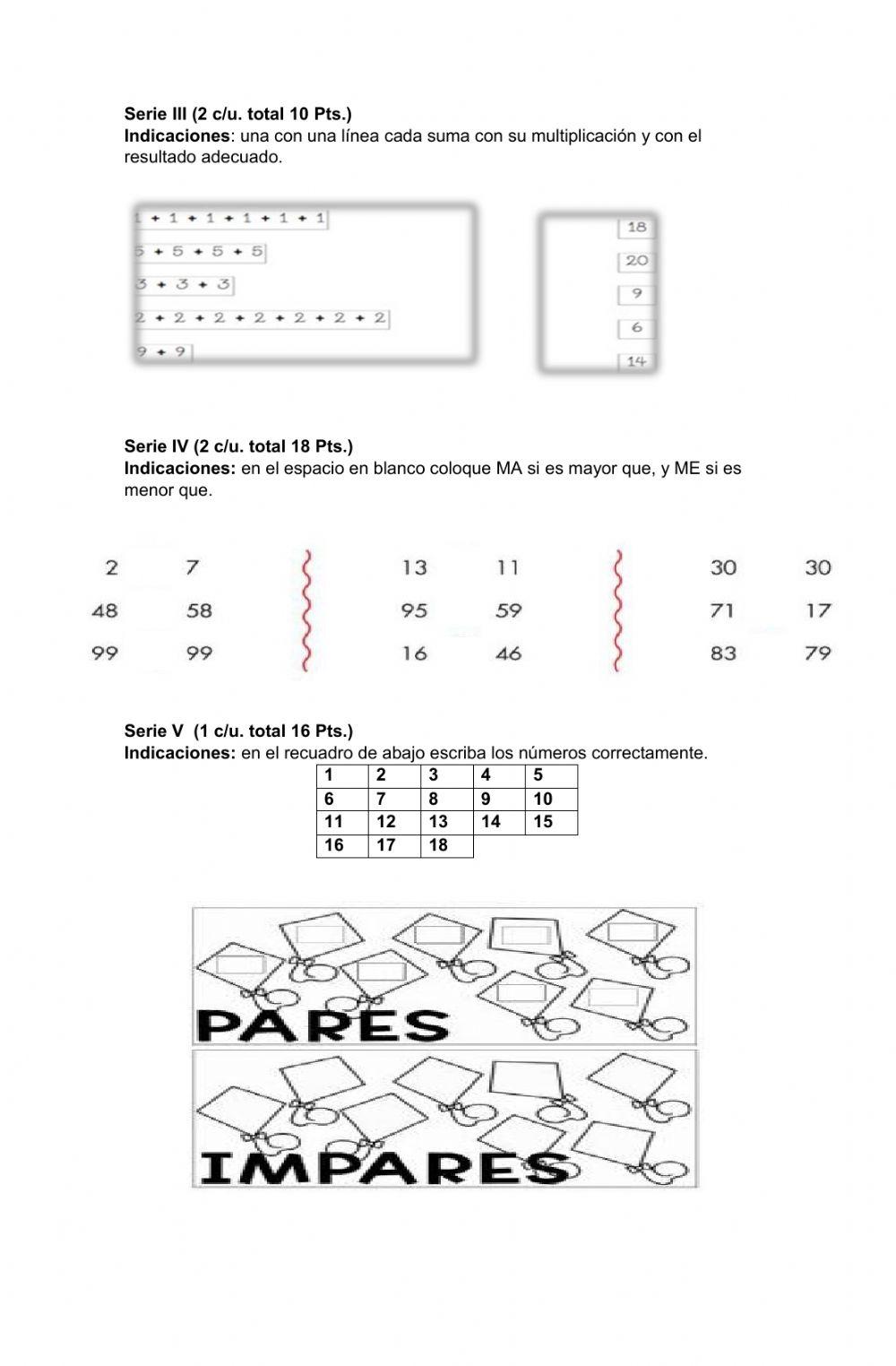 Evaluación final Matemáticas 
