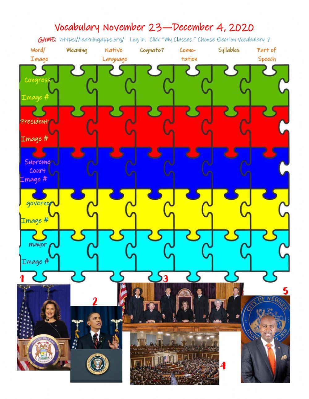 Vocabulary Log Election 7