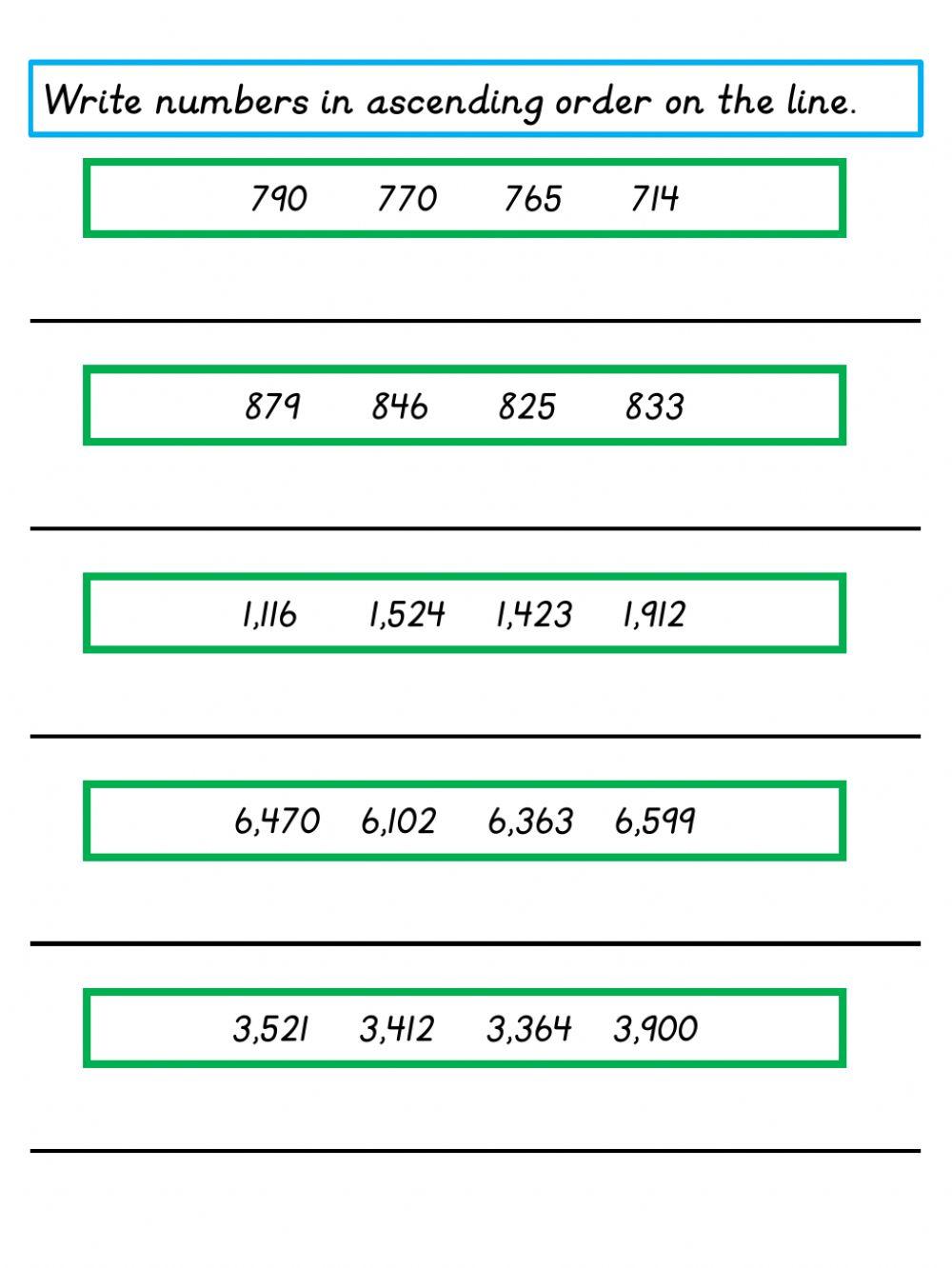 Ascending and Descending Order 2