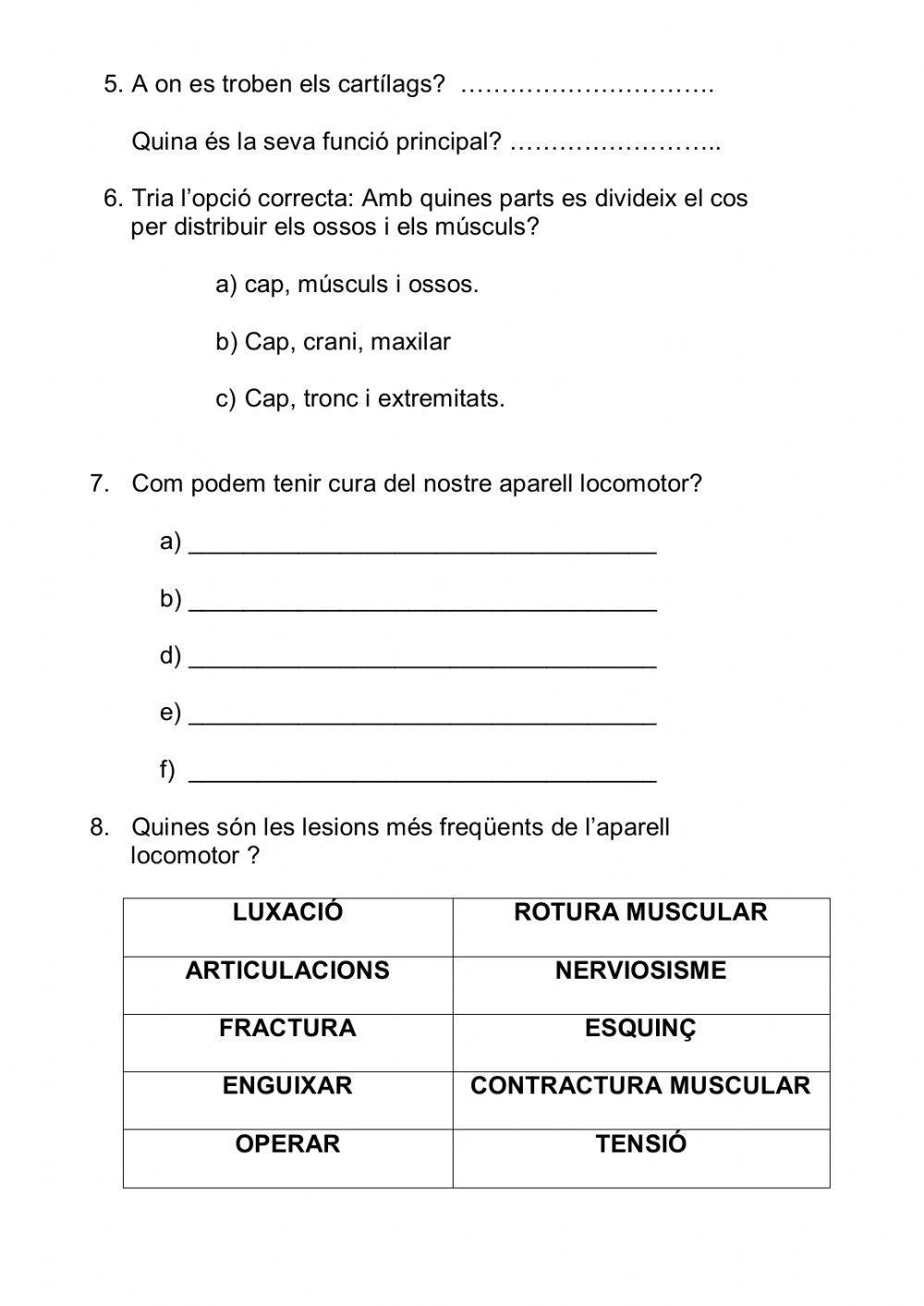 Avaluació aparell locomotor