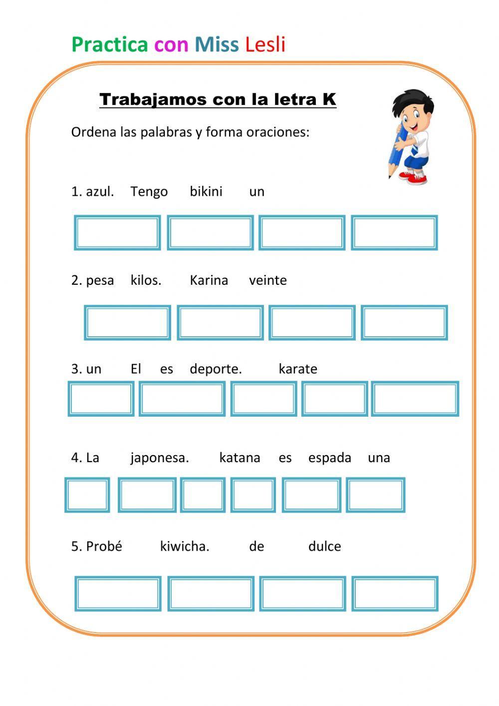 Trabajamos con la letra K