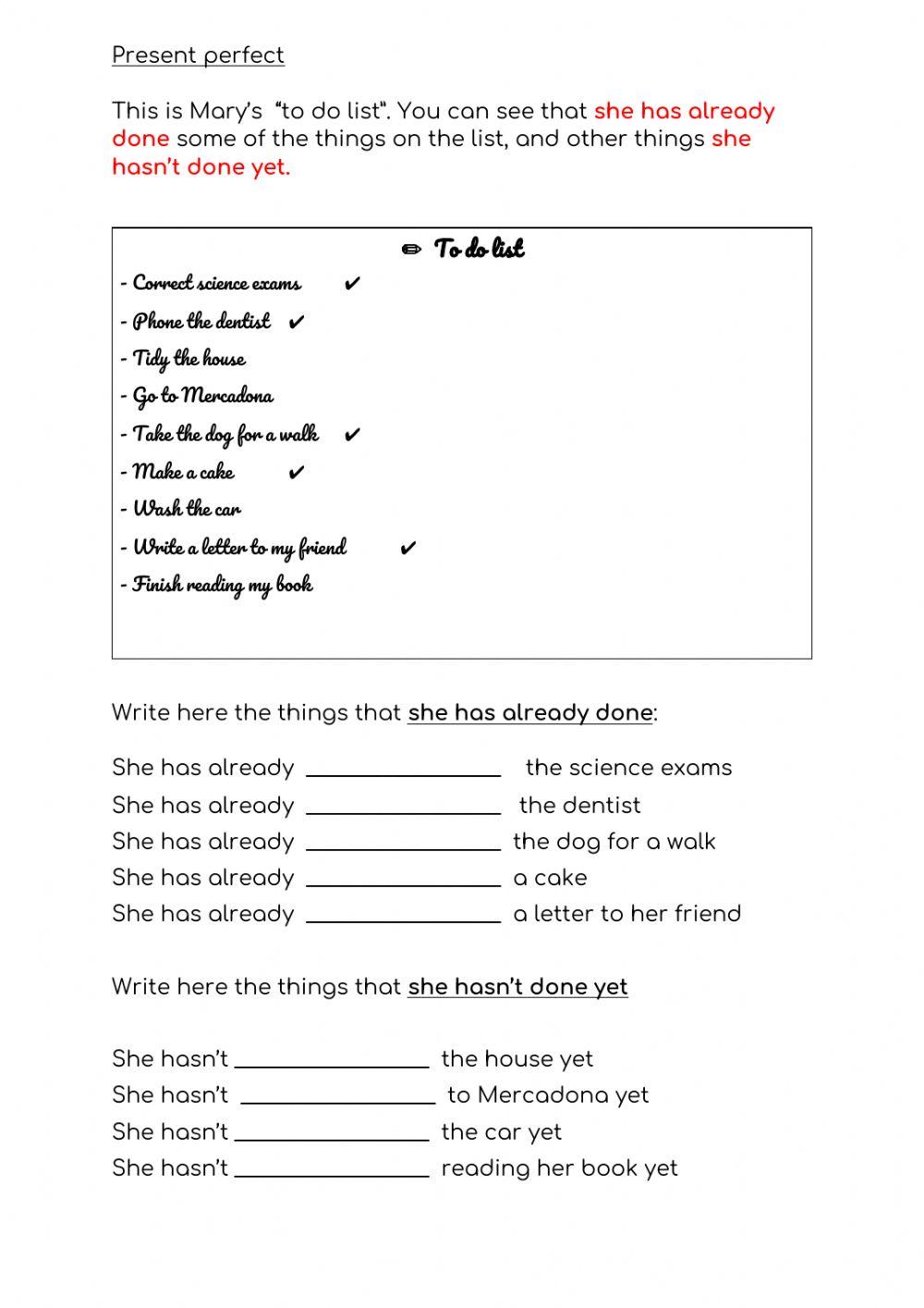 Present perfect