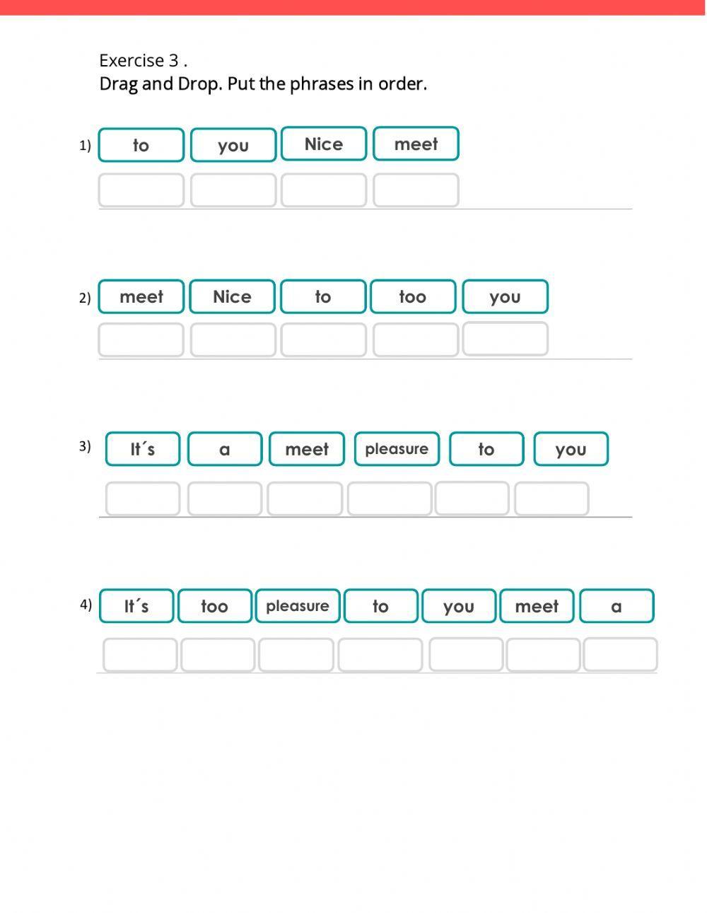 Meeting people phrases