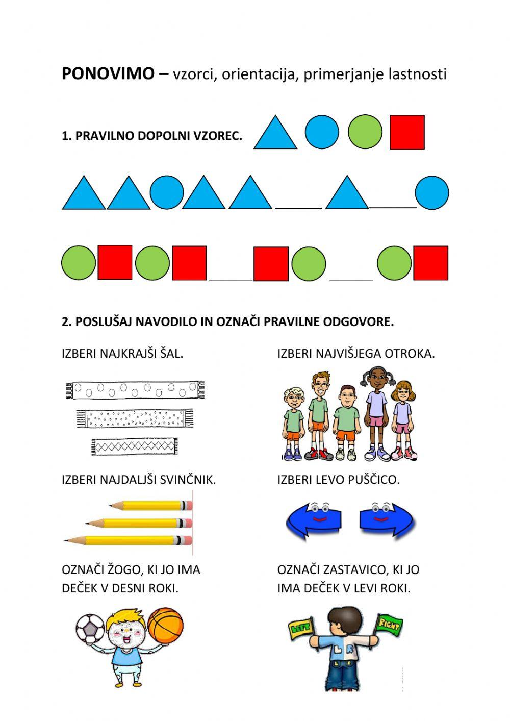 Ponovimo - KJE JE KAJ?