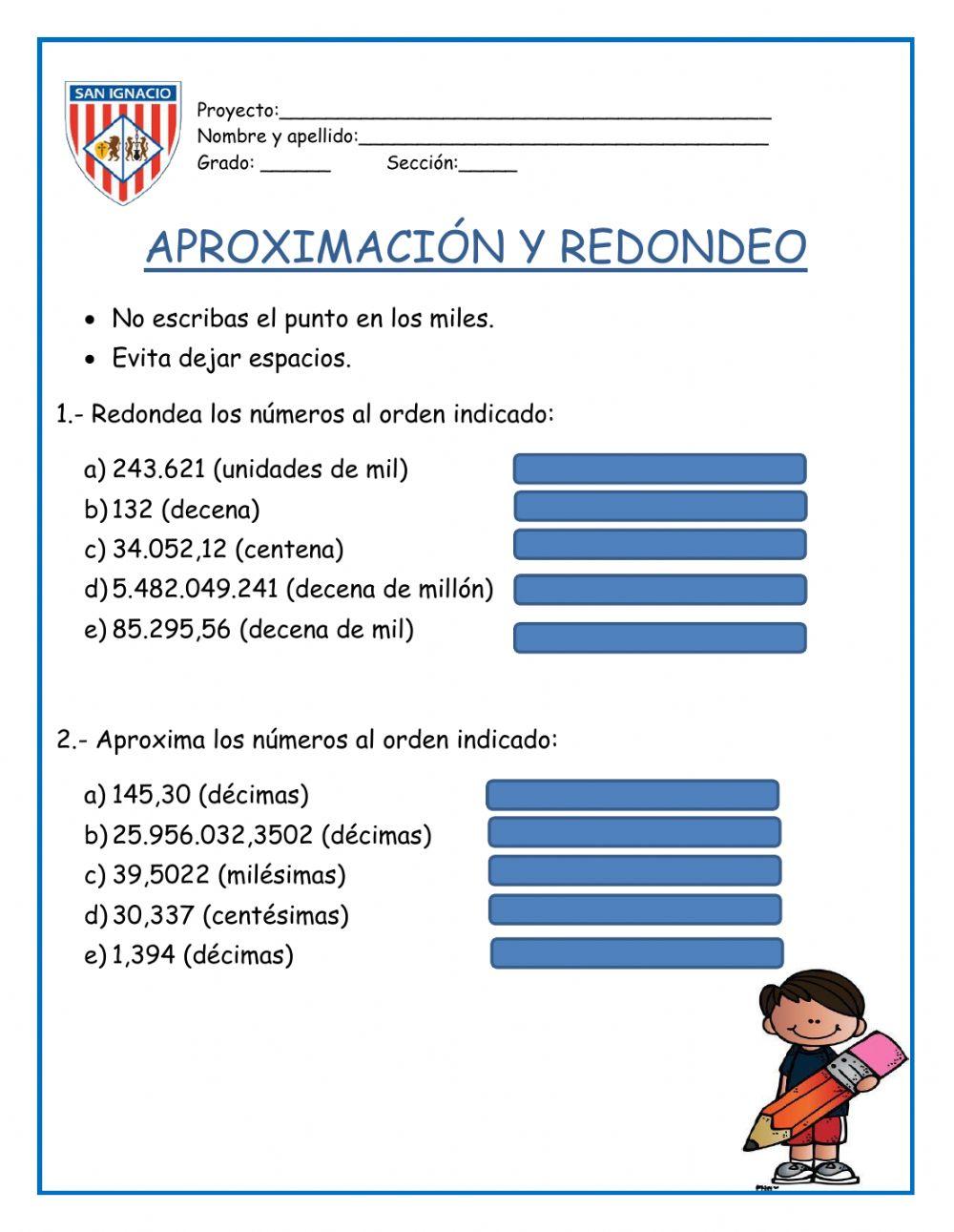 Aproximación y redondeo