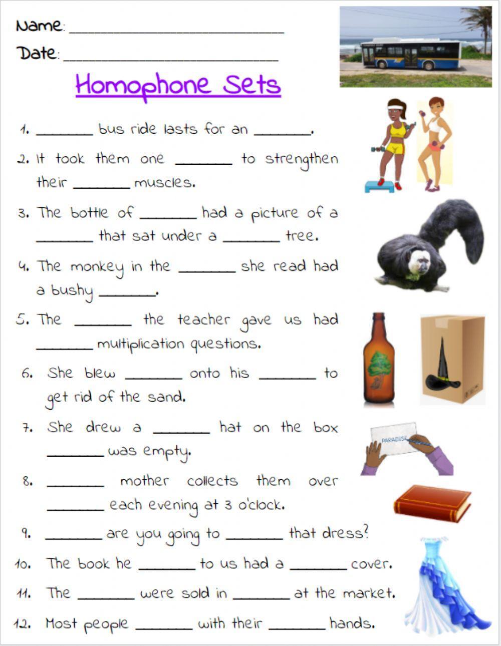 Homophone Exercise 2