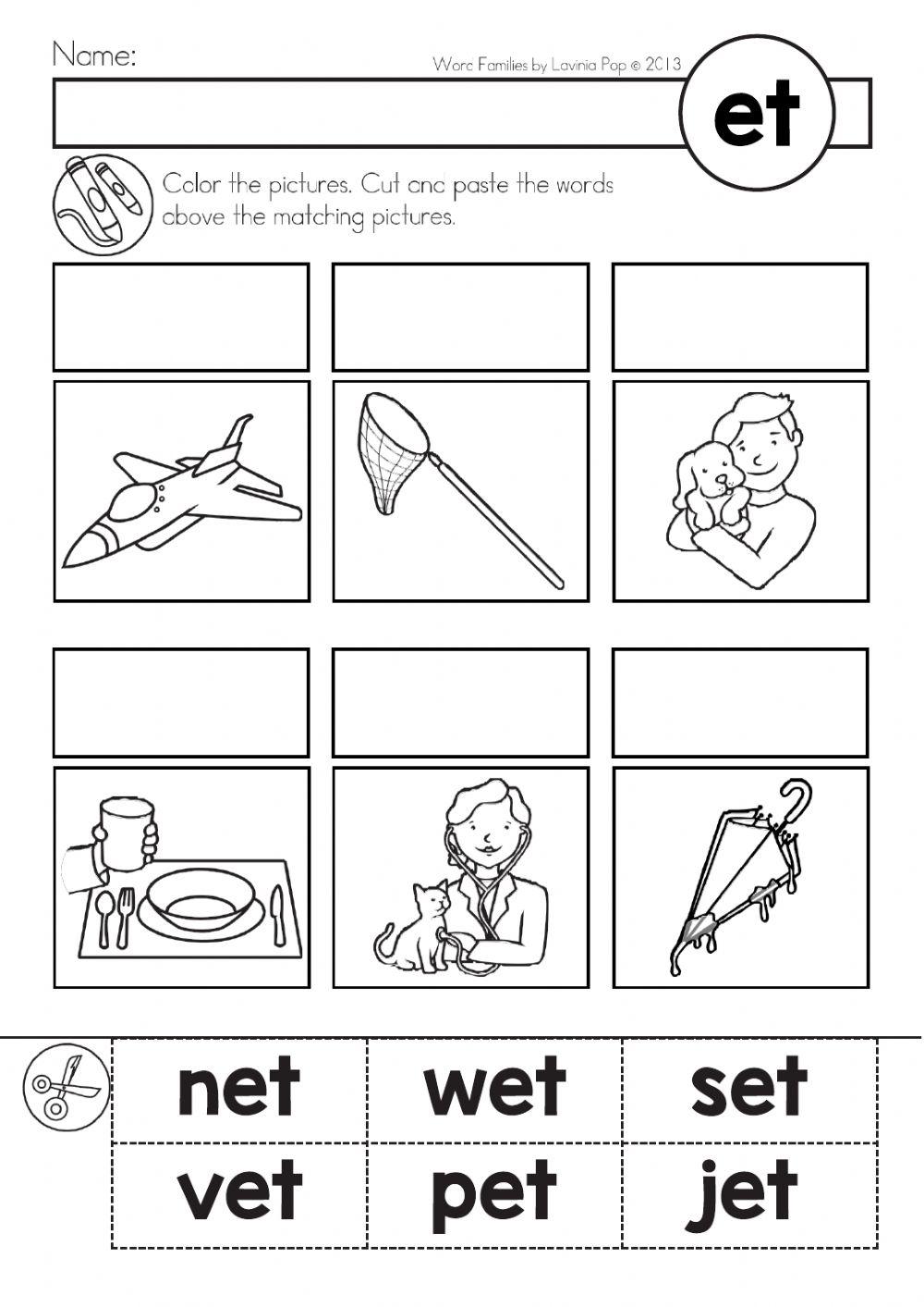 Net Word Family Worksheet