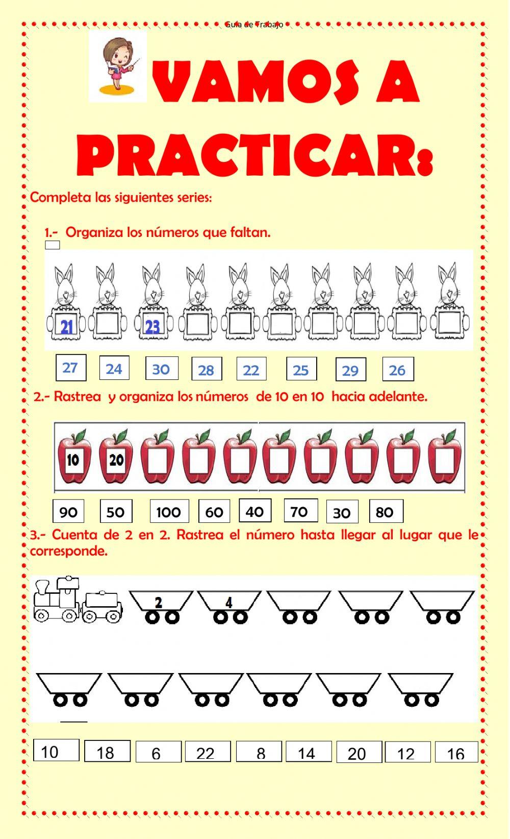 SERIES NUMERICAS - PRIMER GRADO.