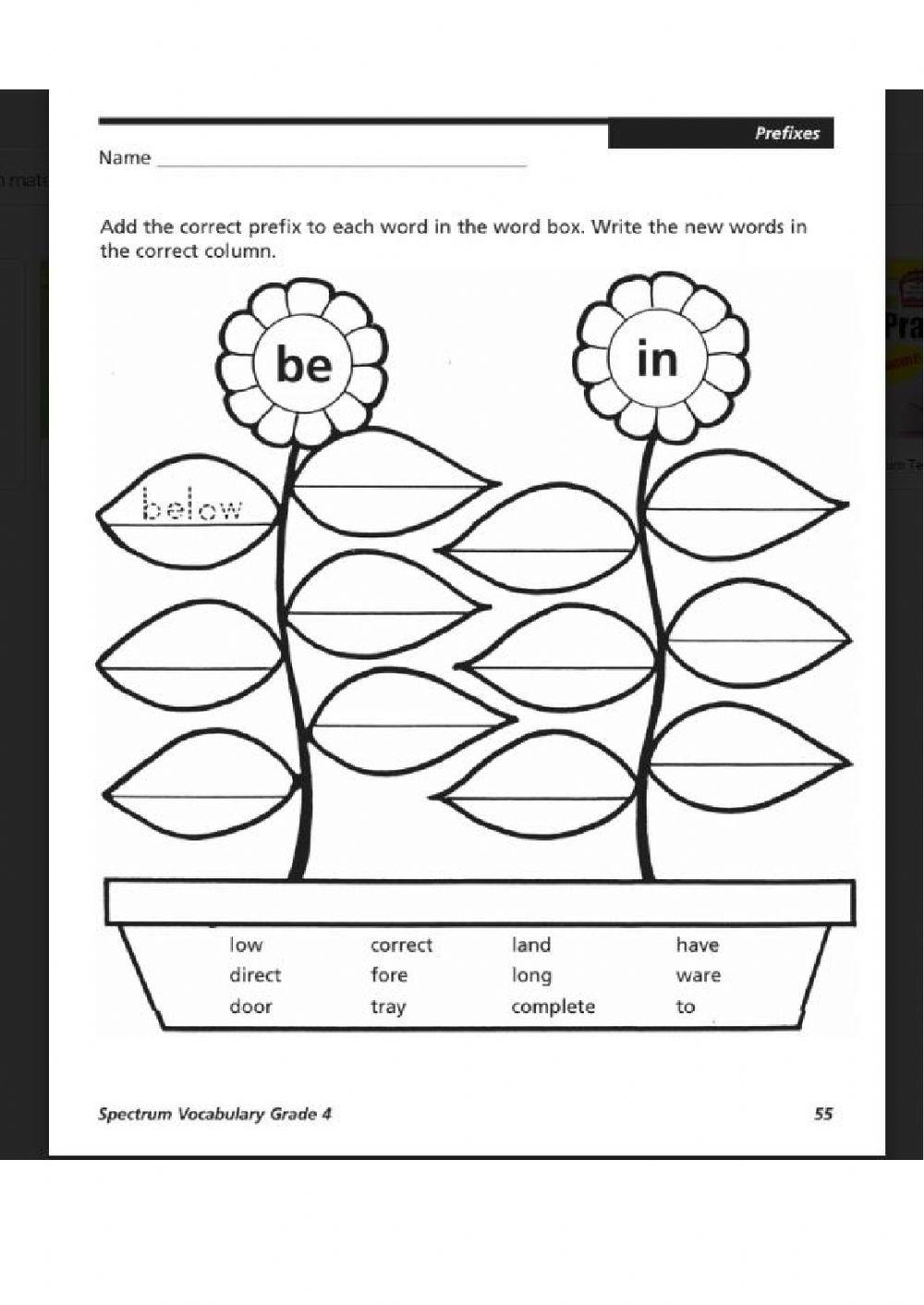G4 A Vocabulary pages 54 and 55