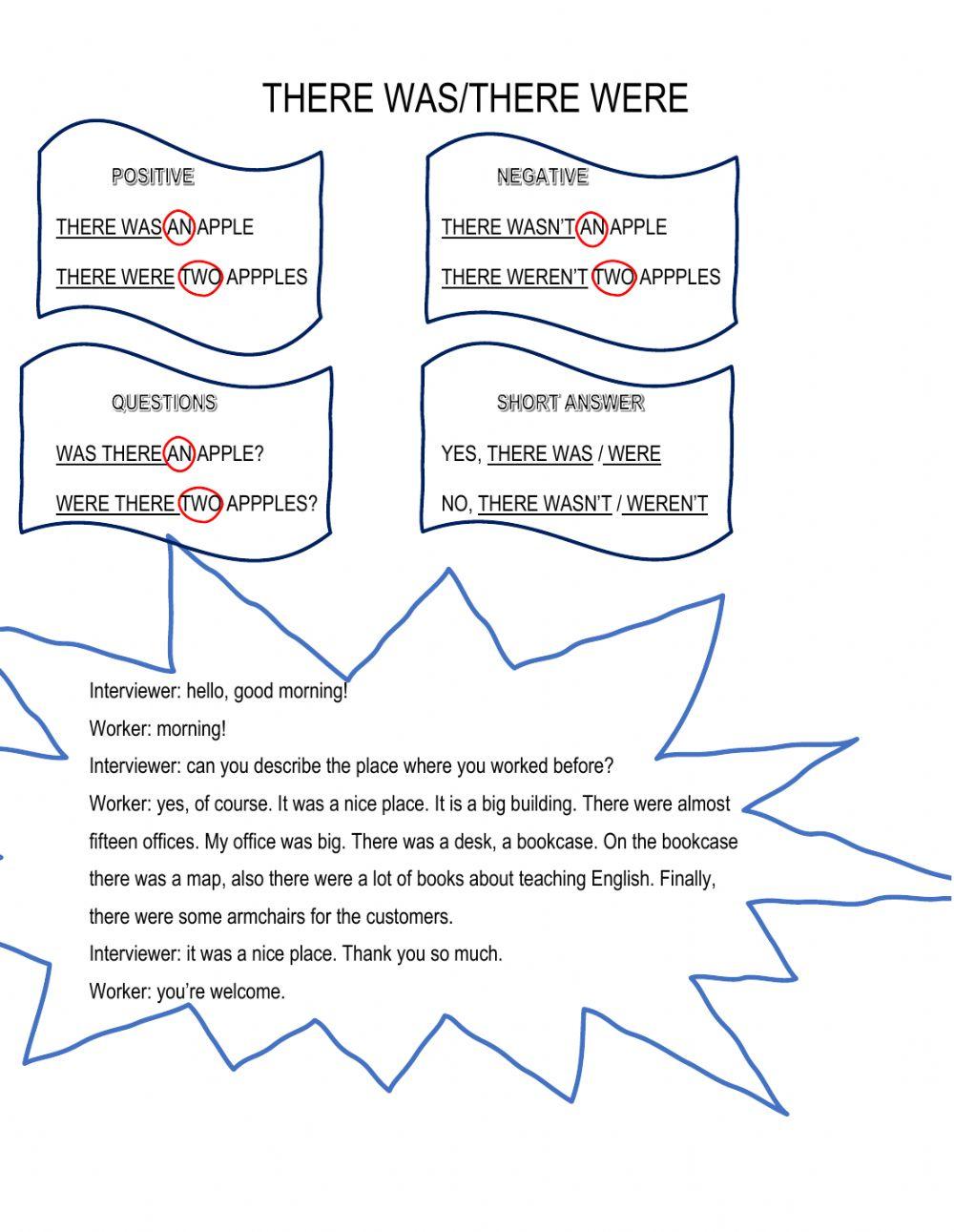 There was and there were