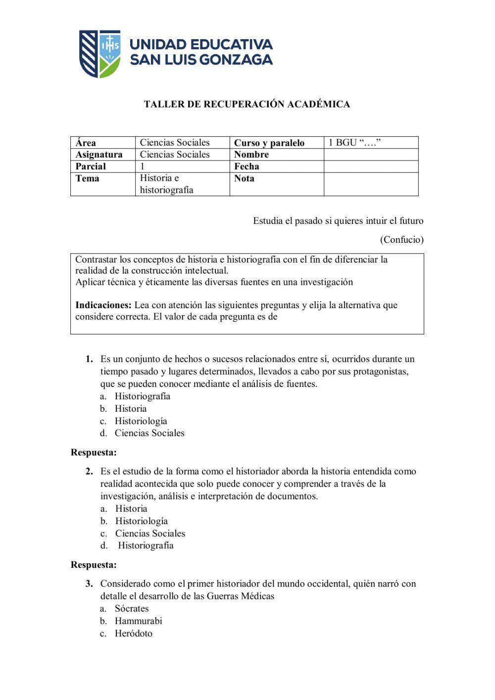 Historia e historiografía