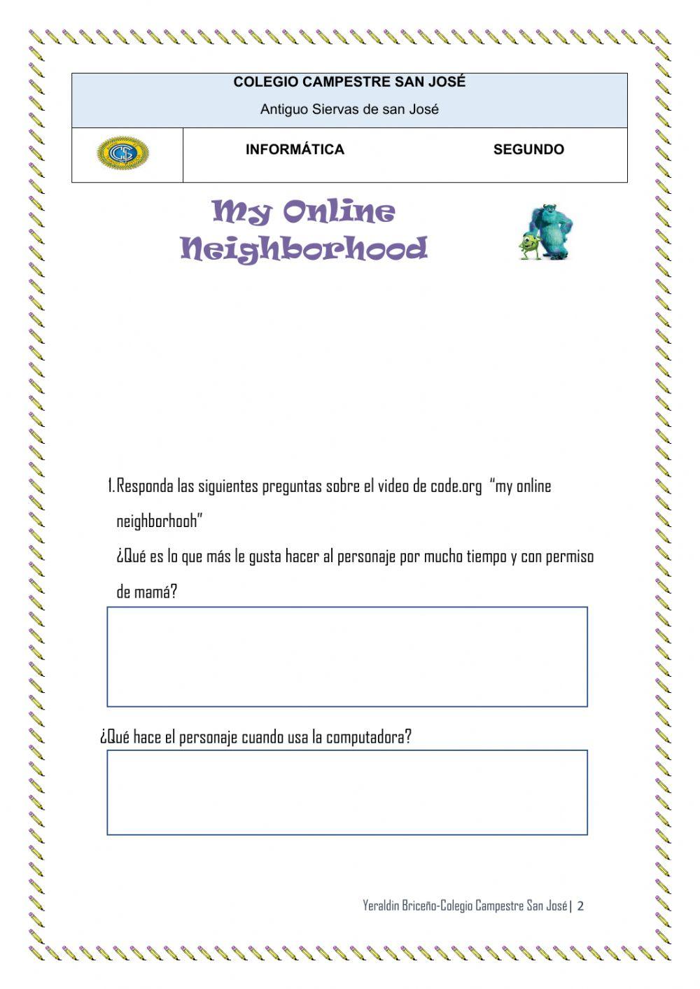 My Online Neighborhood