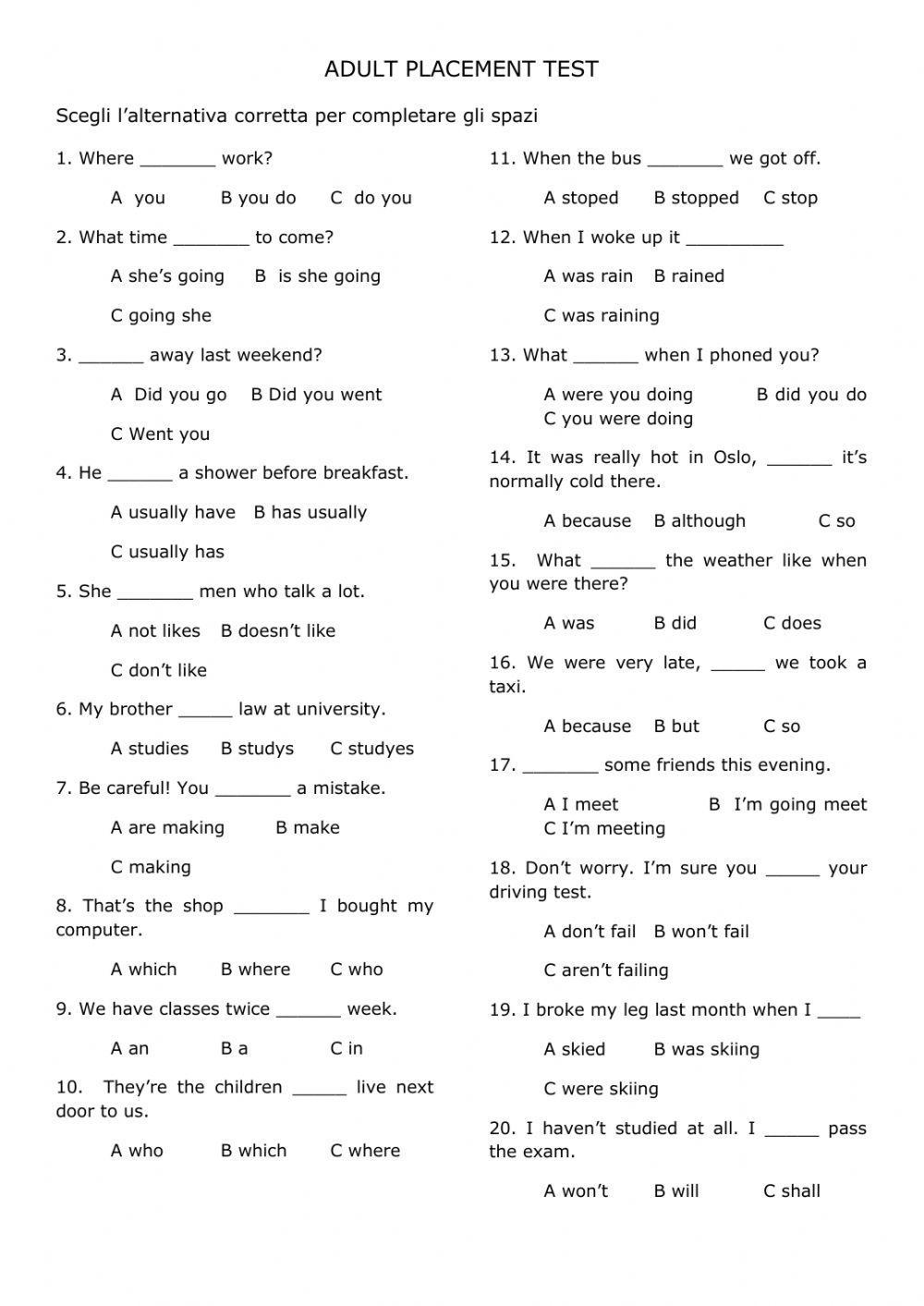 430503-adult-placement-test-for-pre-intermediate
