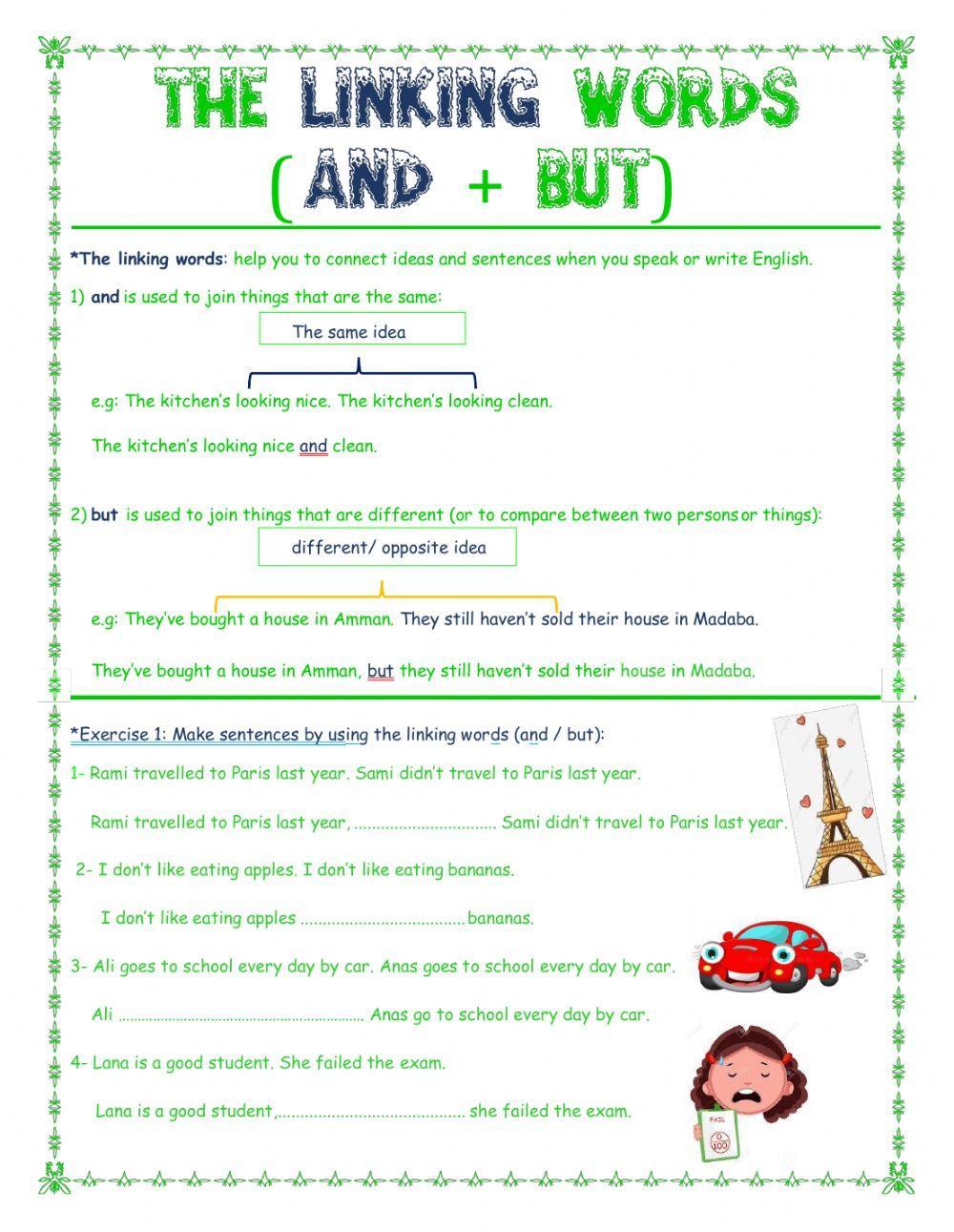 The linking words but-and