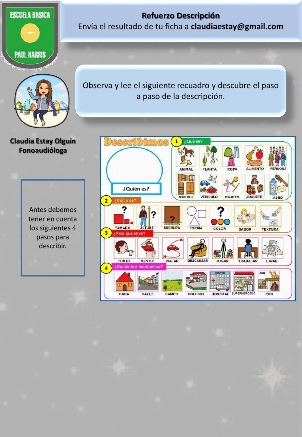 Descripción paso a paso worksheet Live Worksheets