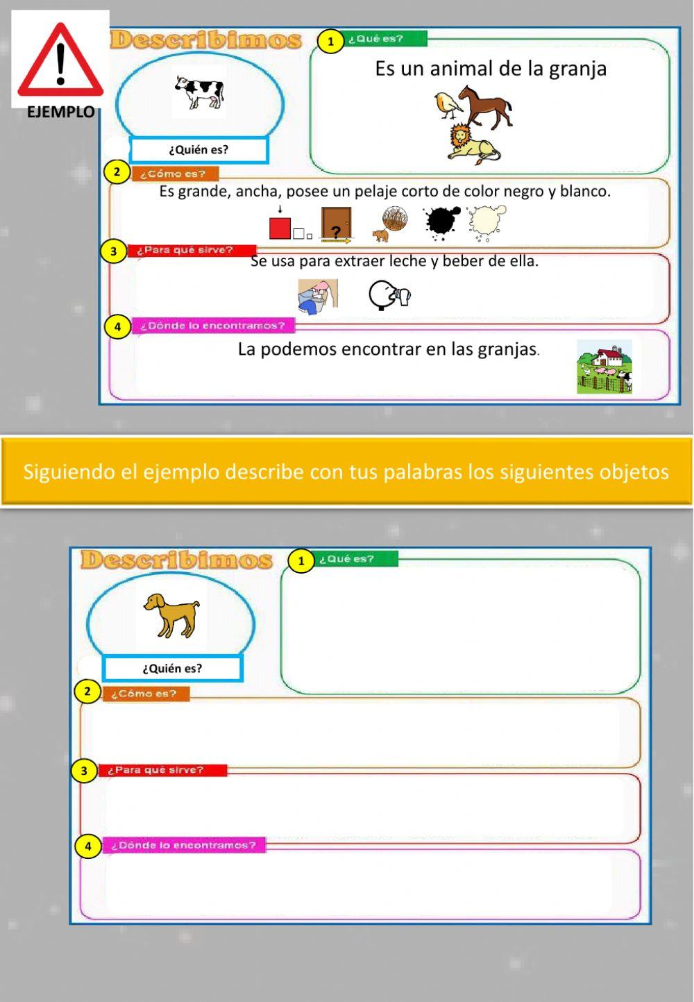 Descripción paso a paso worksheet Live Worksheets