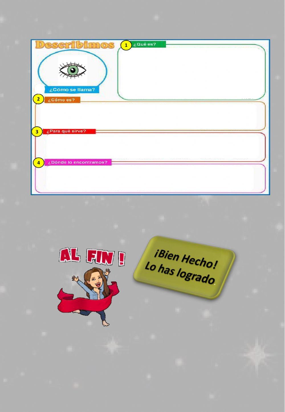 Descripción paso a paso worksheet Live Worksheets