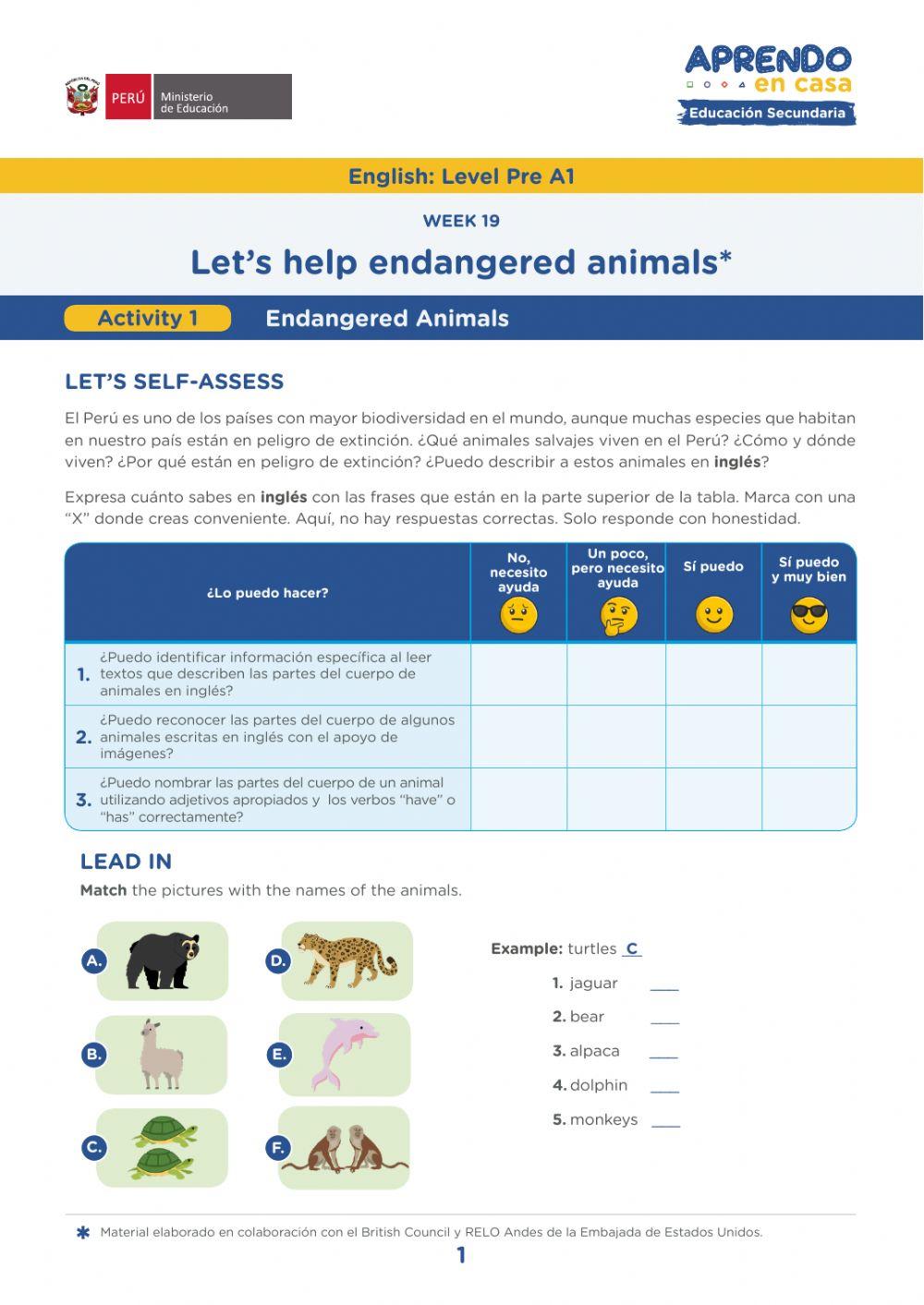 Endangered animals 1