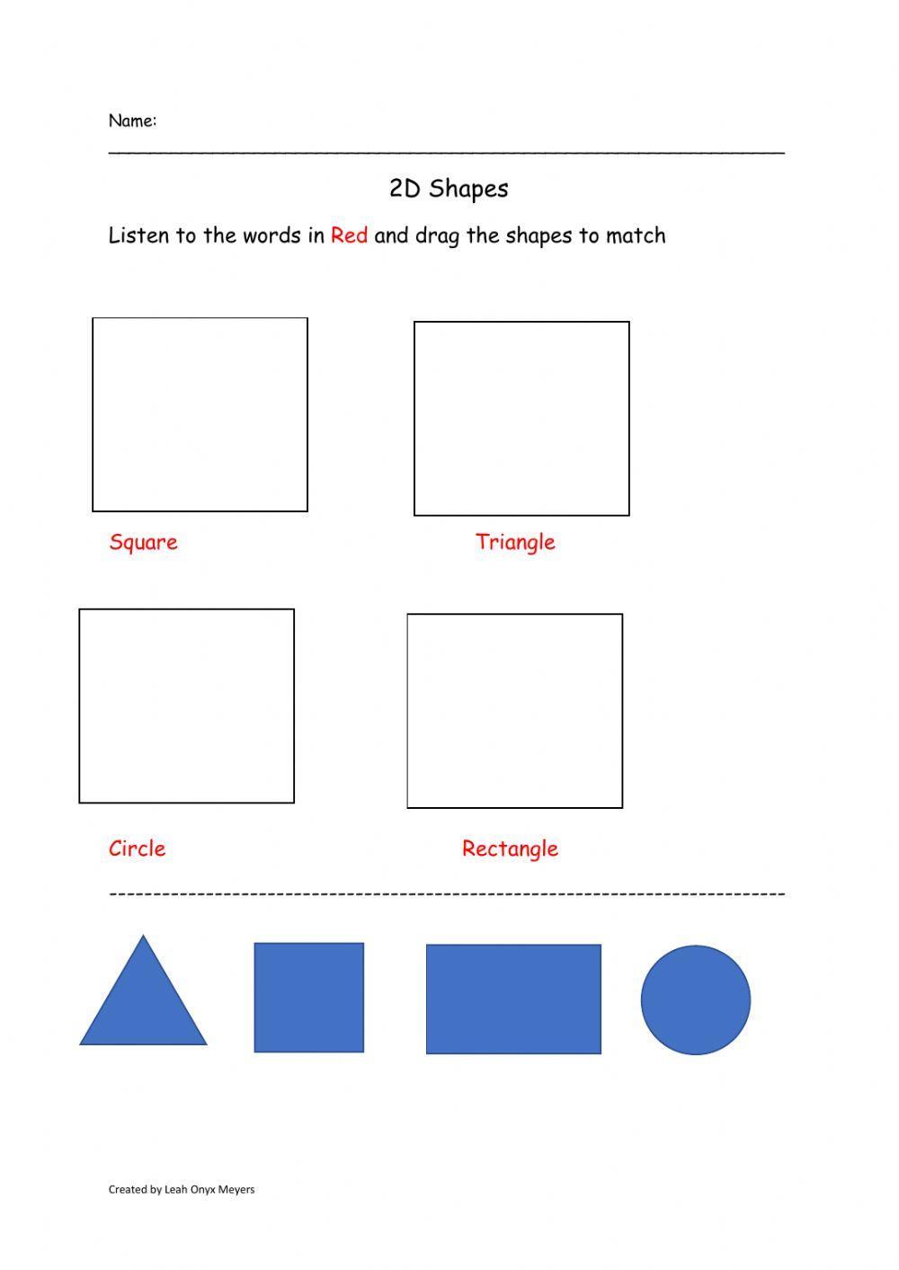 Find the shapes! Circle, Rectangle, Square, Triangle, evaluation