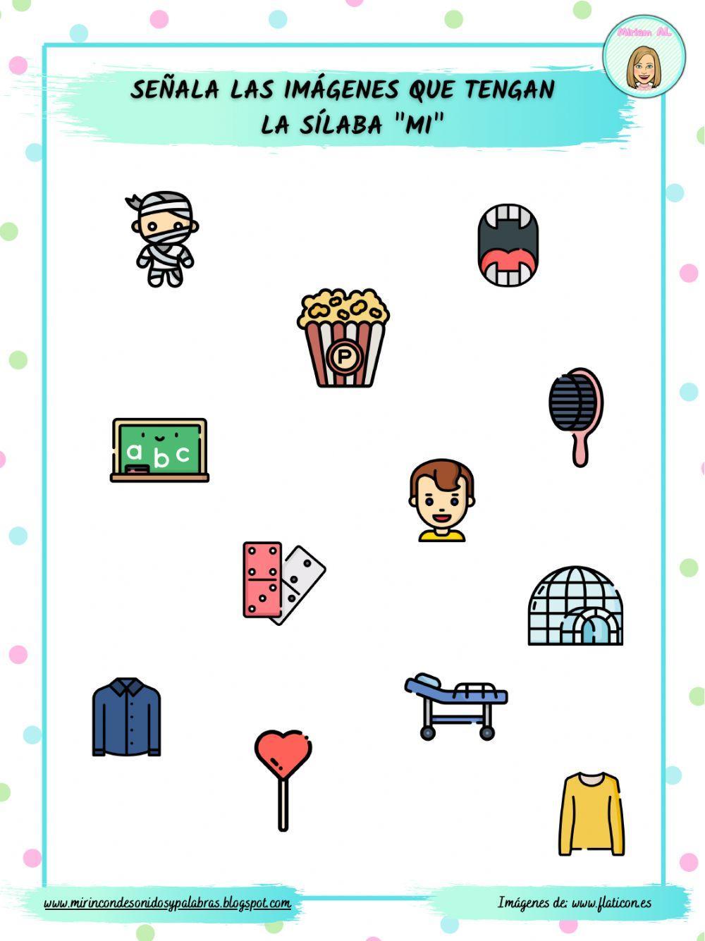 Discriminación auditiva vocal sílaba -mi-