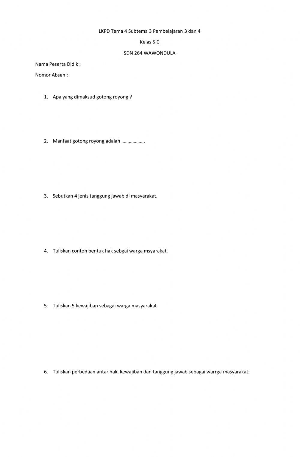 LKPD Tema 4 Subtema 3 Pb 3,4
