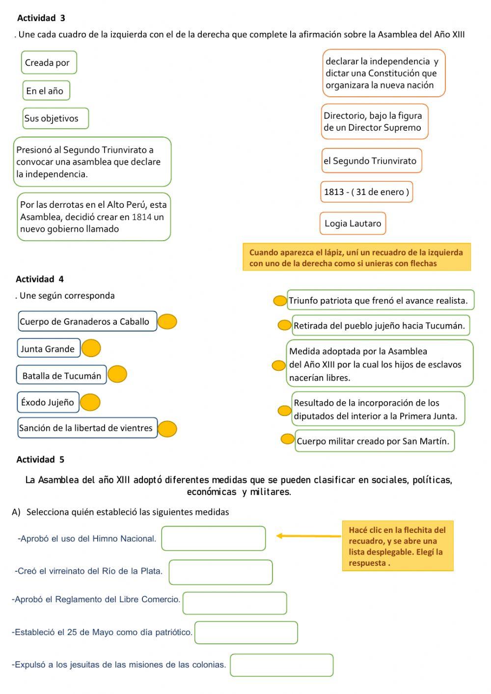 Ficha 1. Ejercicios de Historia 5º  Tarea 8