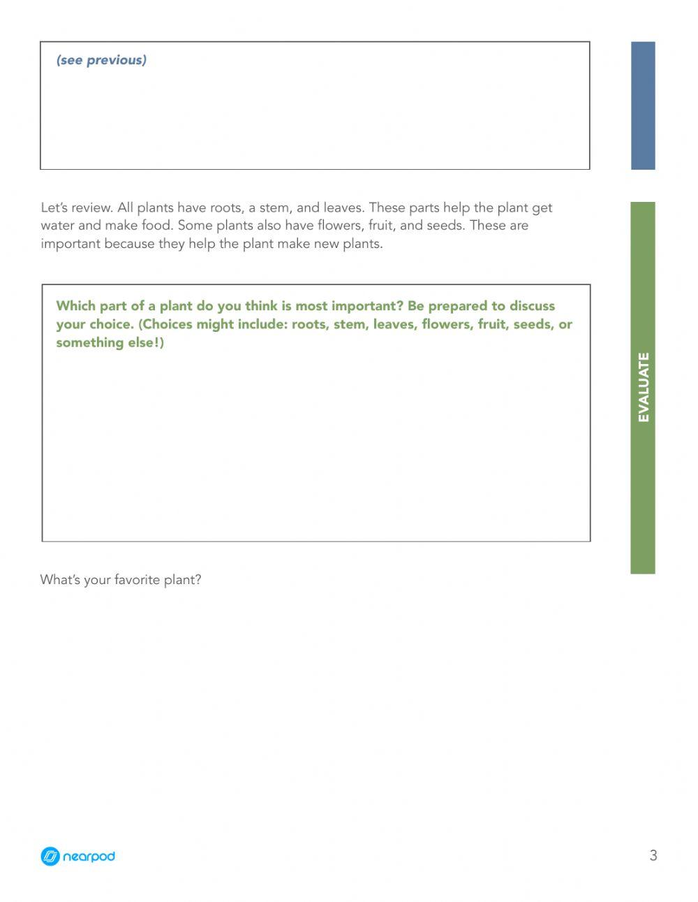 Parts of a plant - Guided Video 