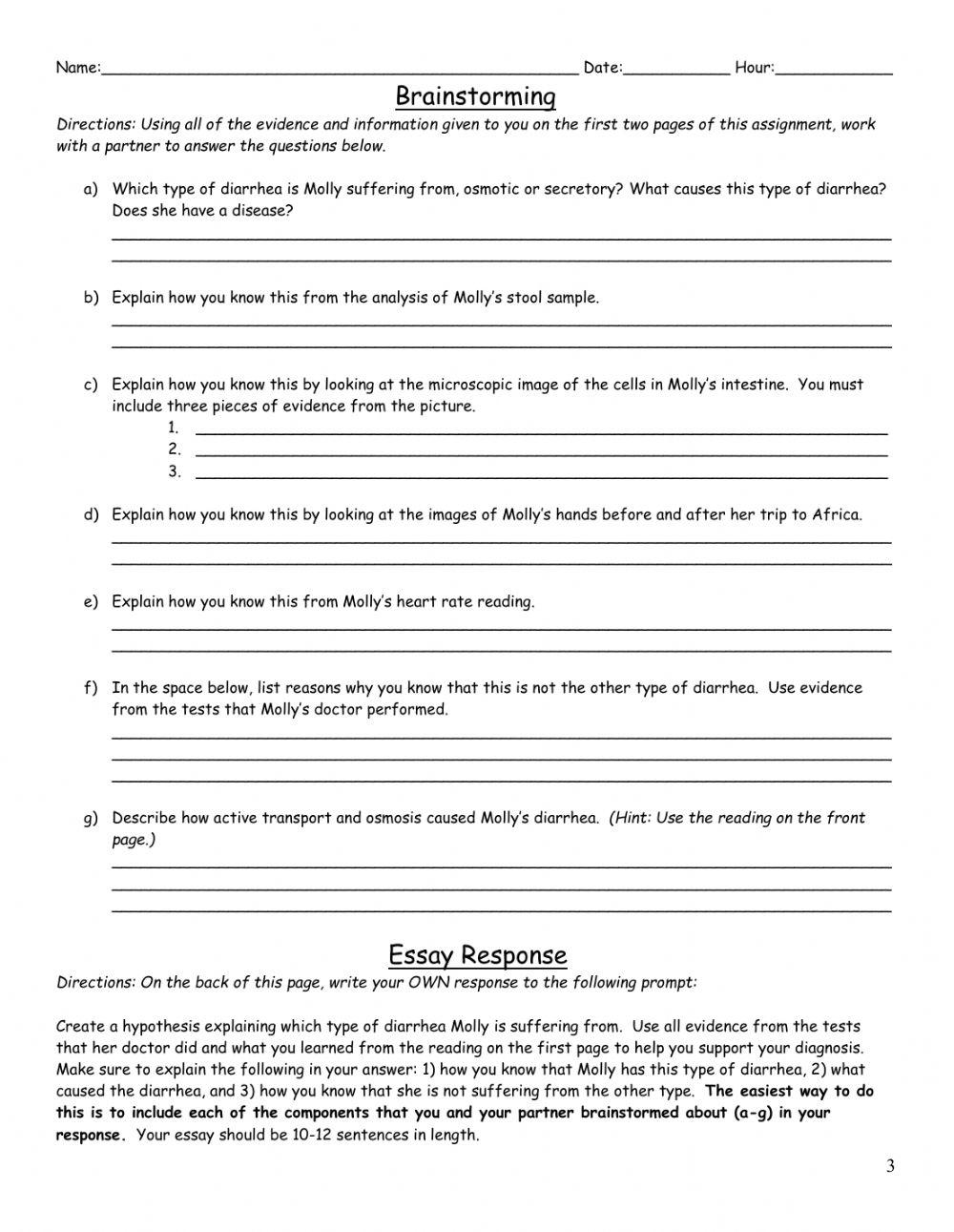 AP Biology Cellular Transport Case Study
