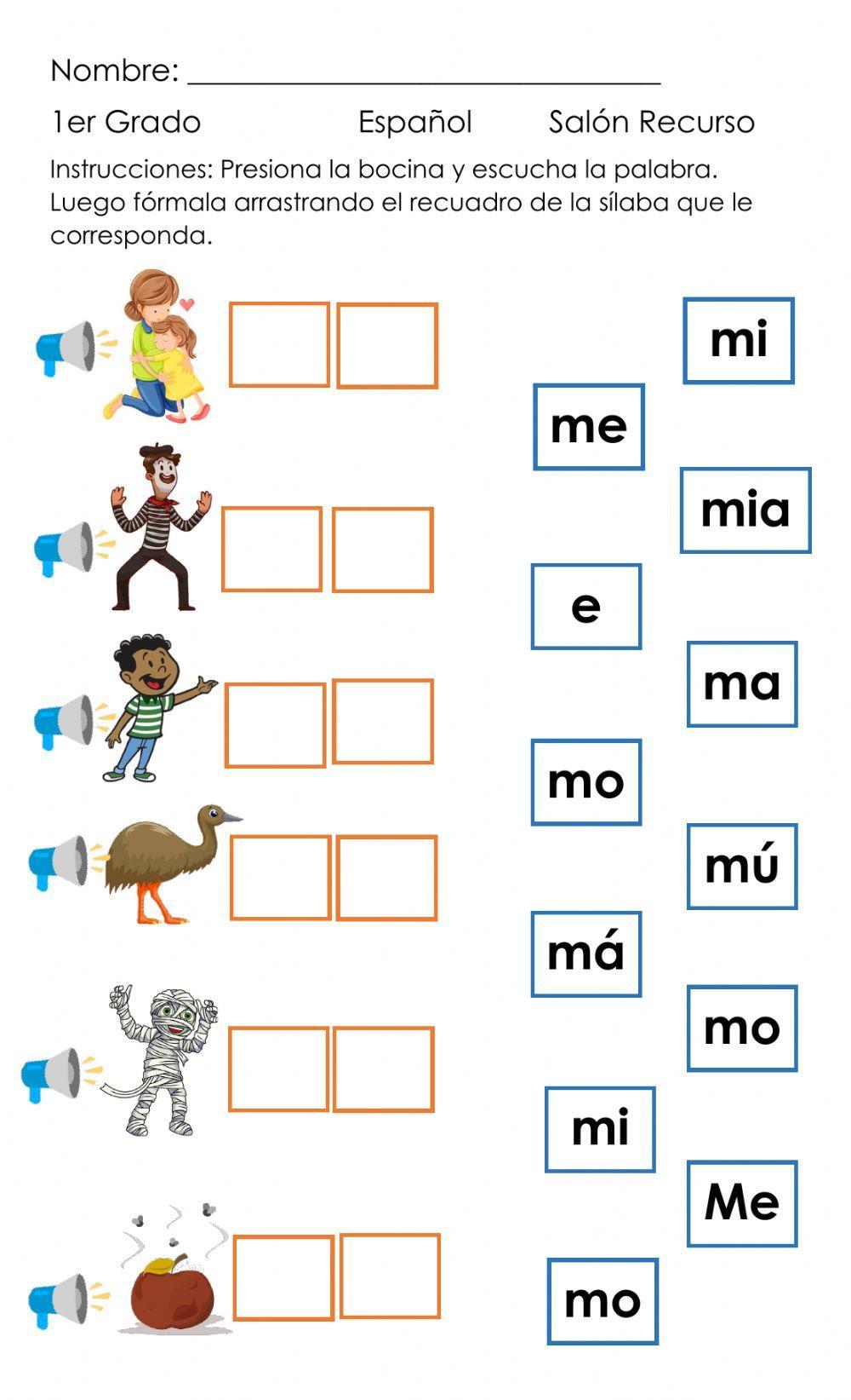 Palabras con la Sialaba M