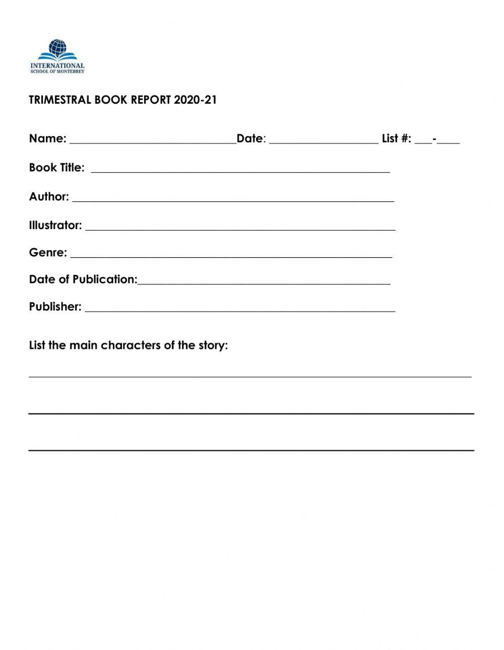 Book Report Part 1