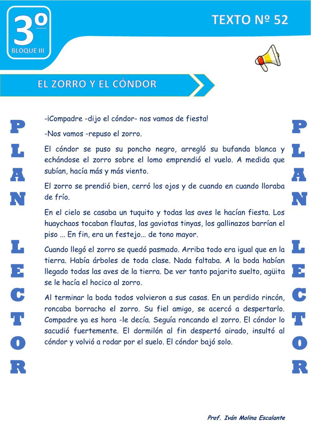 Texto nº 52 el zorro y el condor