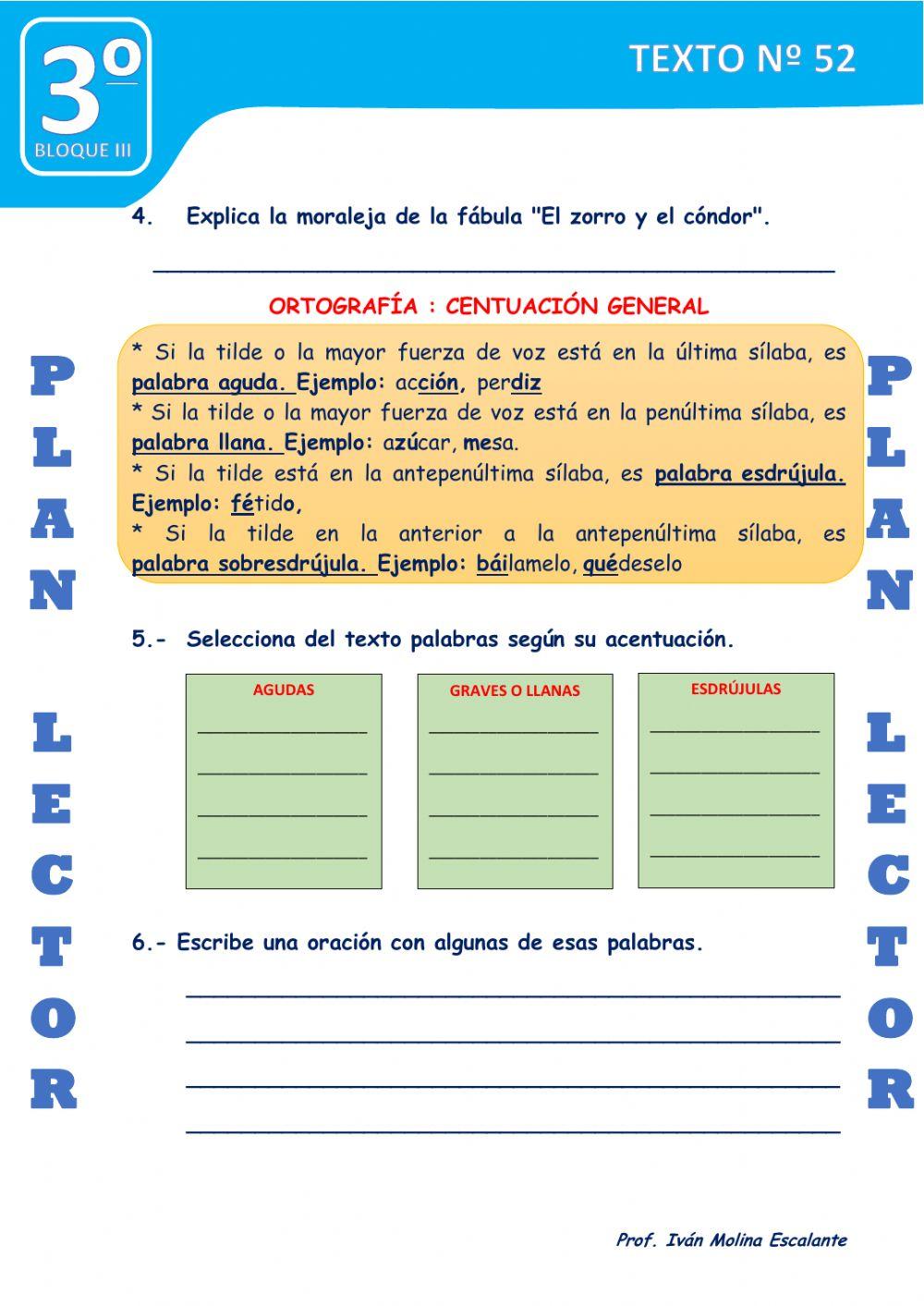 Texto nº 52 el zorro y el condor