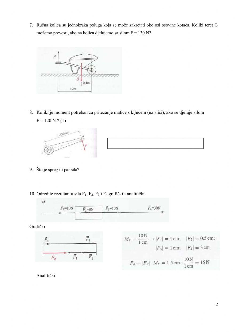Vježba i ponavljanje za 1. pismeni ispit