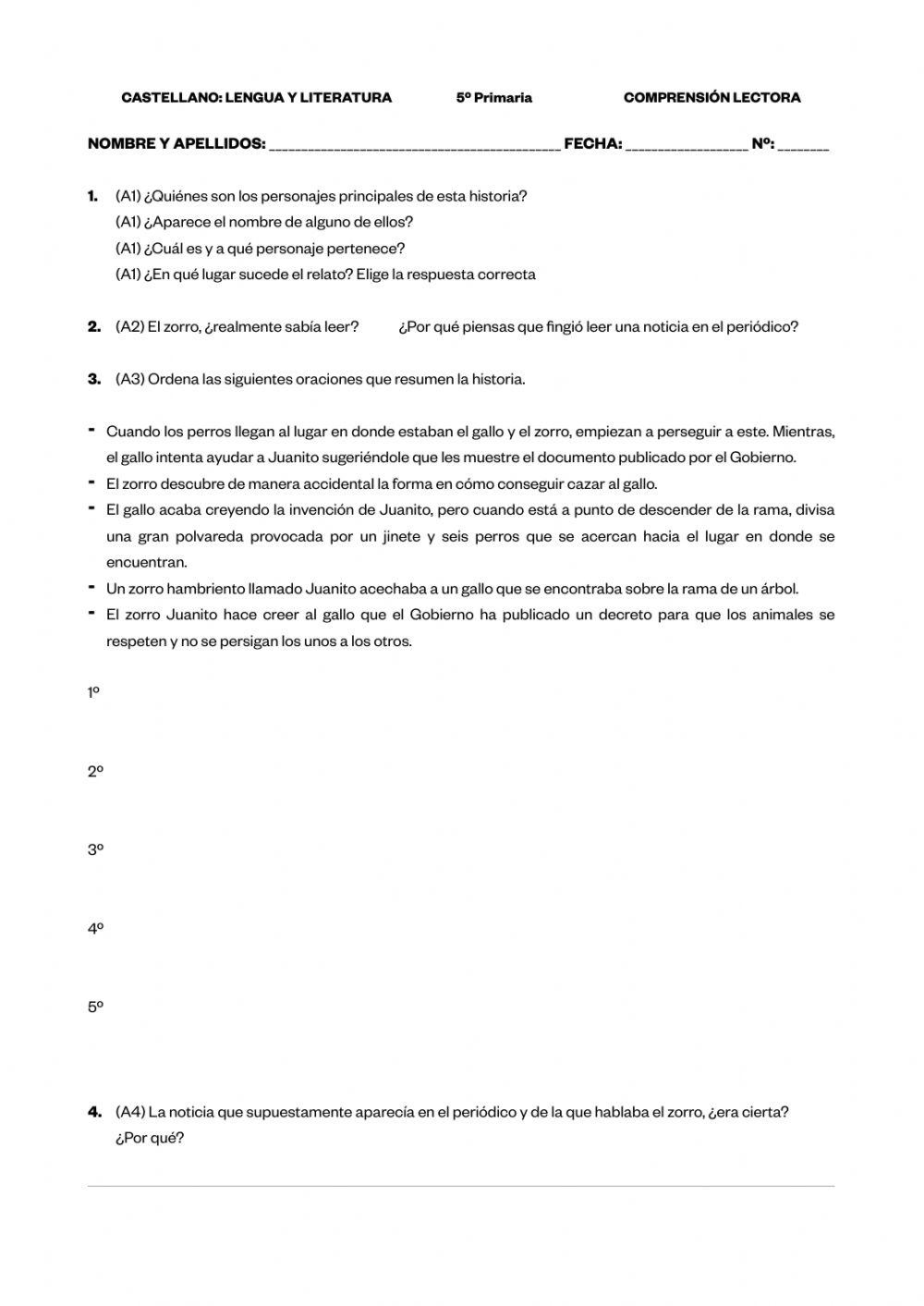 Lectura comprensiva -el decreto-