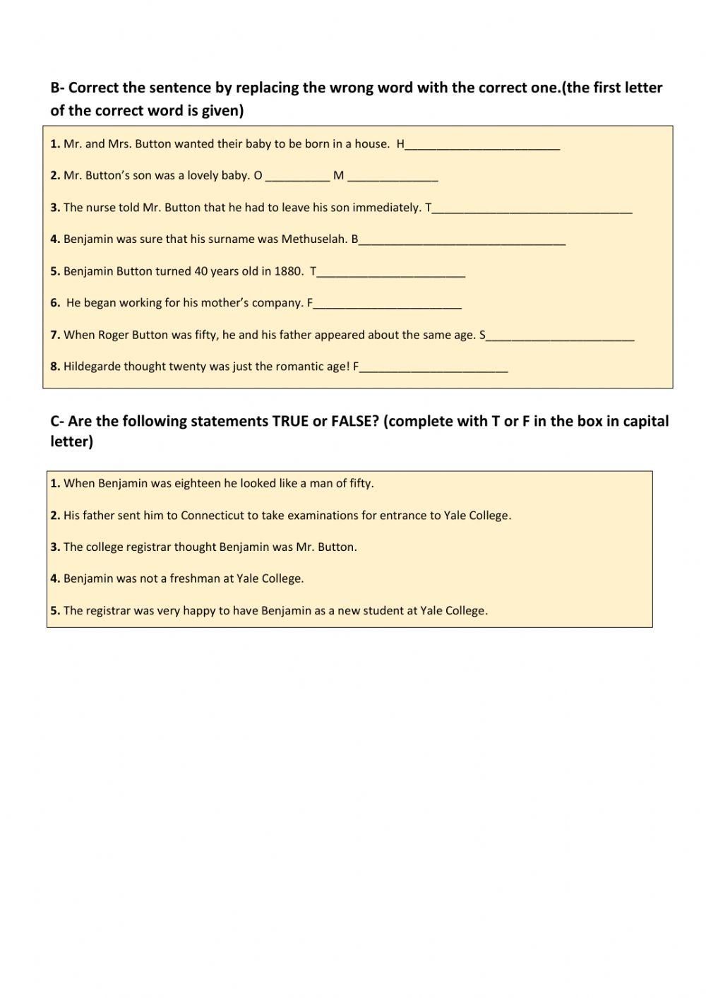 The Curious Case of Benjamin Button