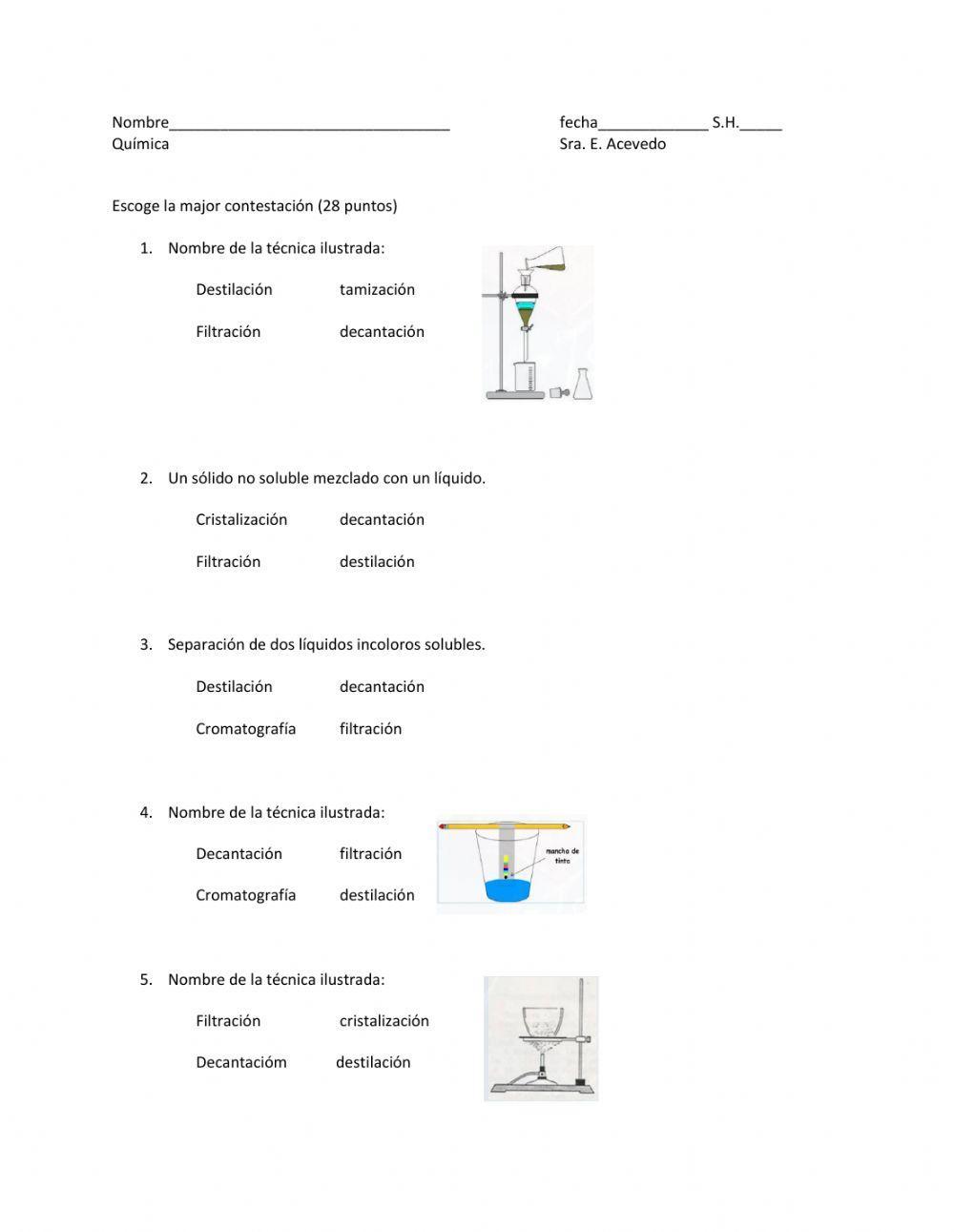 Técnicas de Separación de Mezclas