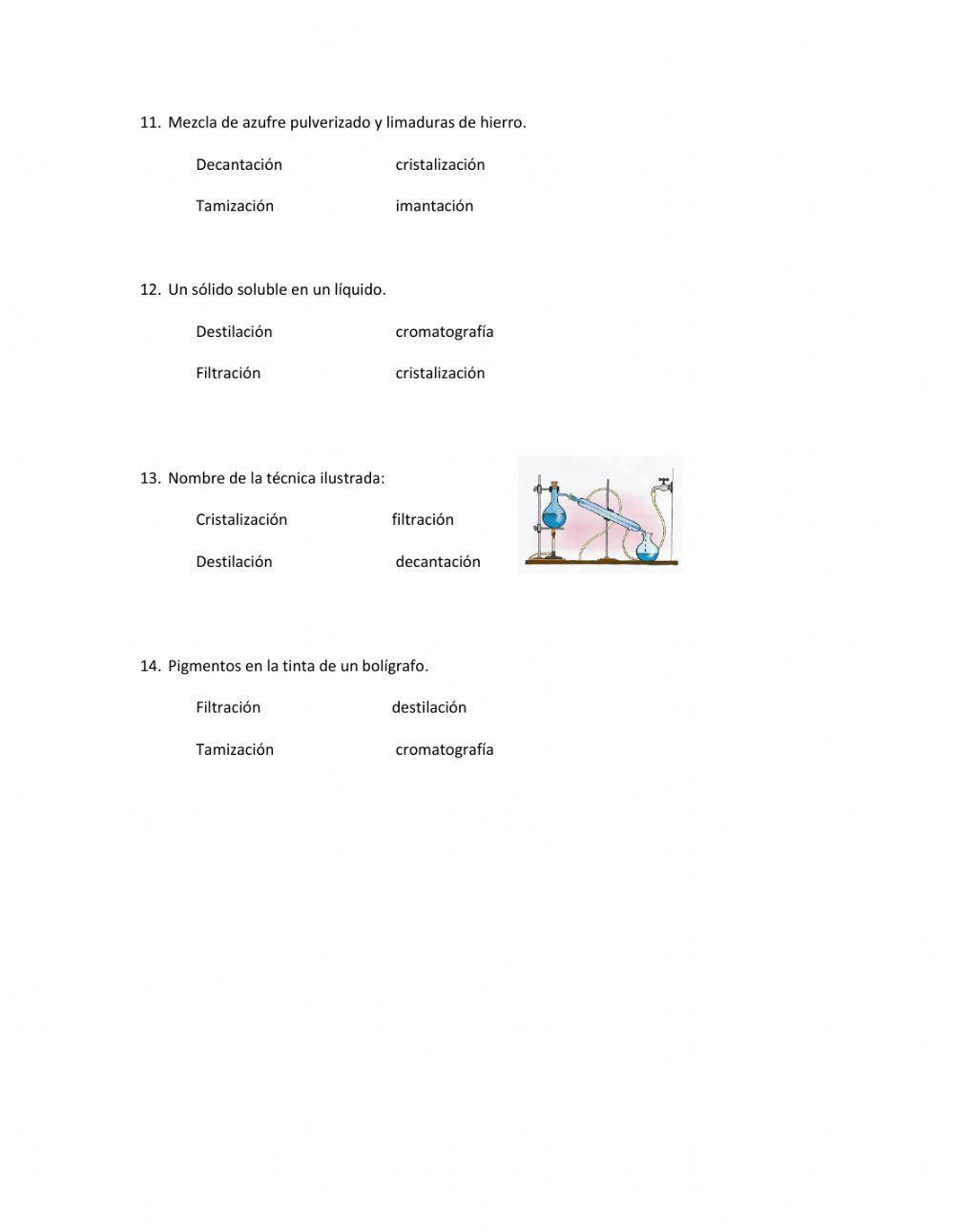 Técnicas de Separación de Mezclas