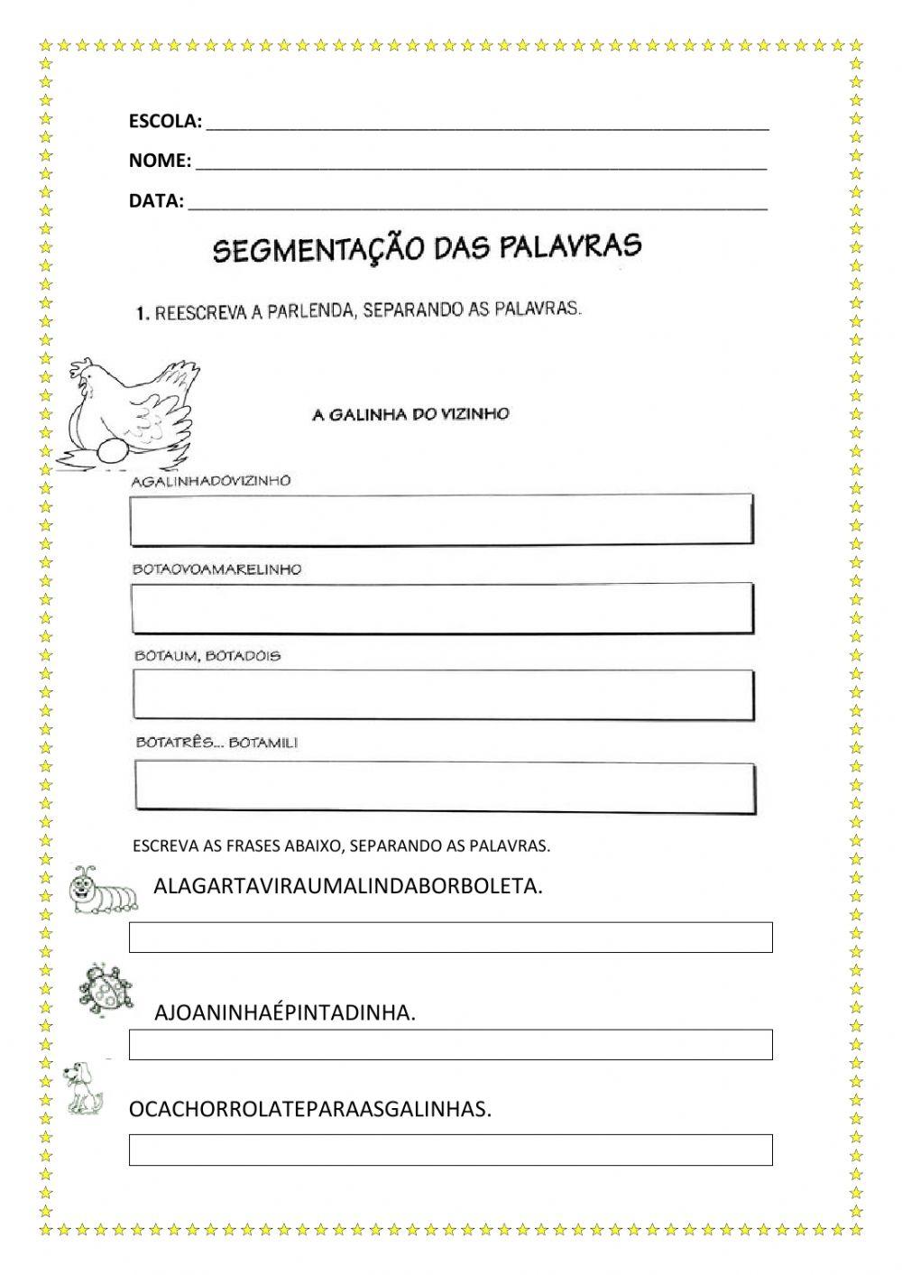 Segmentação de textos e frases