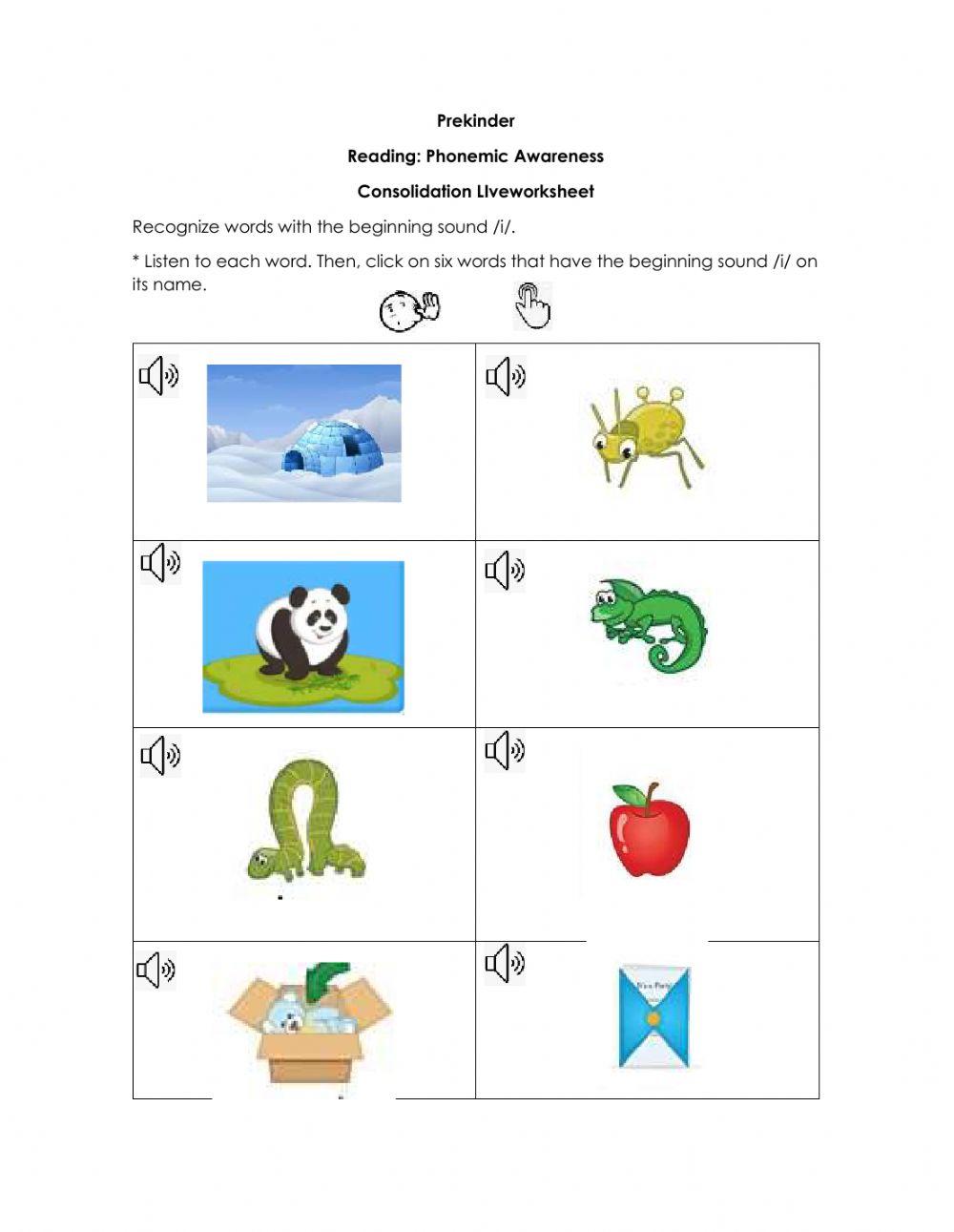 Identify words with sound-i-