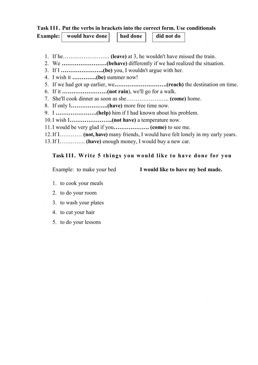 Grammar test 8 form